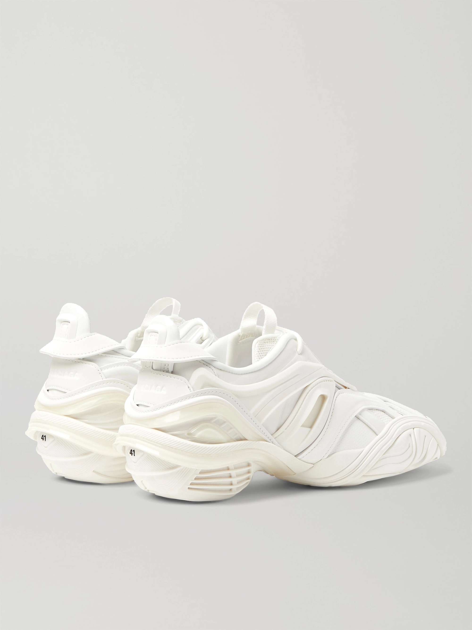 BALENCIAGA Tyrex Rubber, Mesh and Faux Leather Sneakers