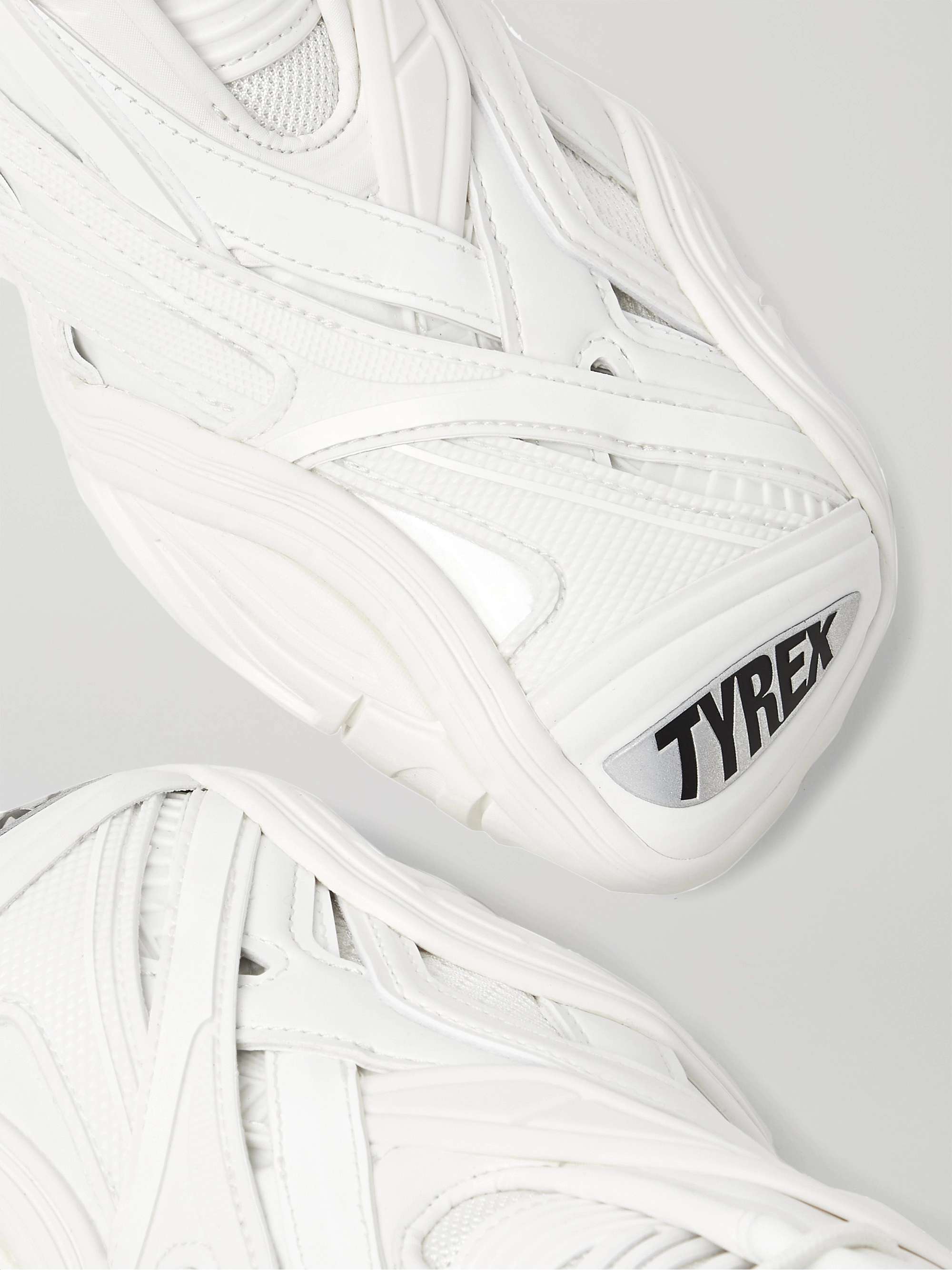 BALENCIAGA Tyrex Rubber, Mesh and Faux Leather Sneakers