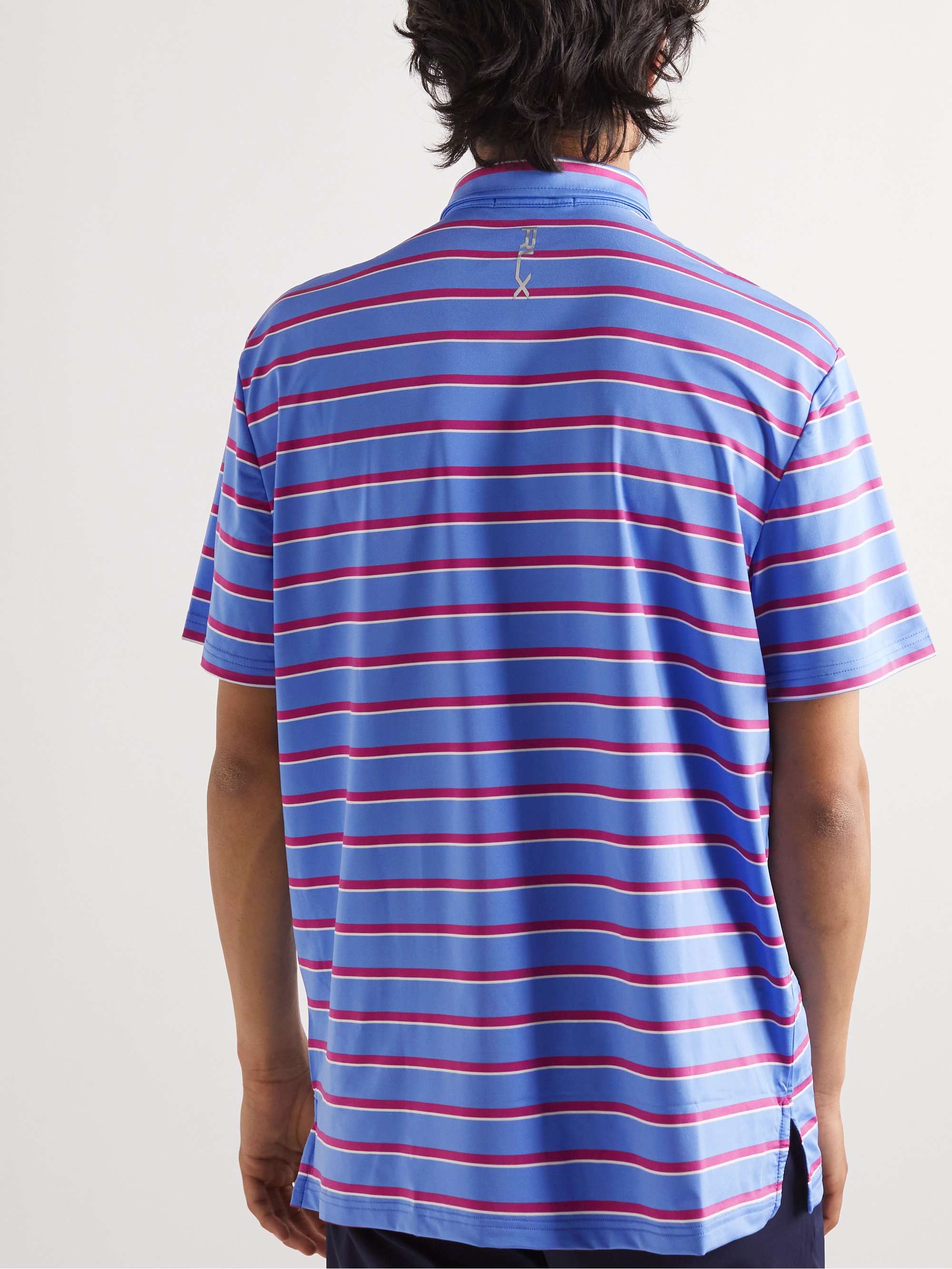 RLX RALPH LAUREN Striped Recycled Stretch-Jersey Golf Polo Shirt