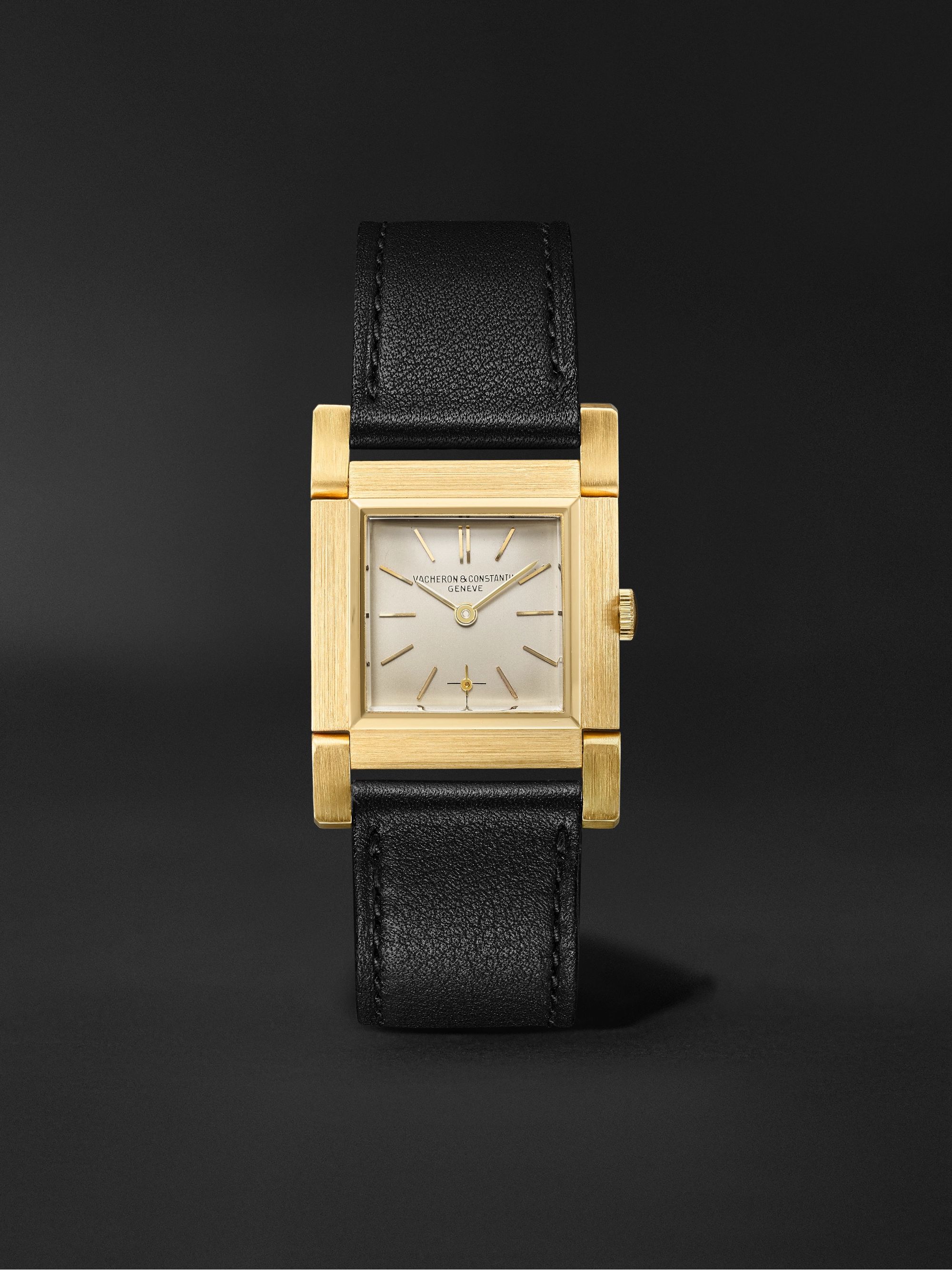 VACHERON CONSTANTIN Les Collectionneurs Vintage 1953 Hand-Wound 27mm 18-Karat Gold and Leather Watch, Ref. No. VMX11J1089
