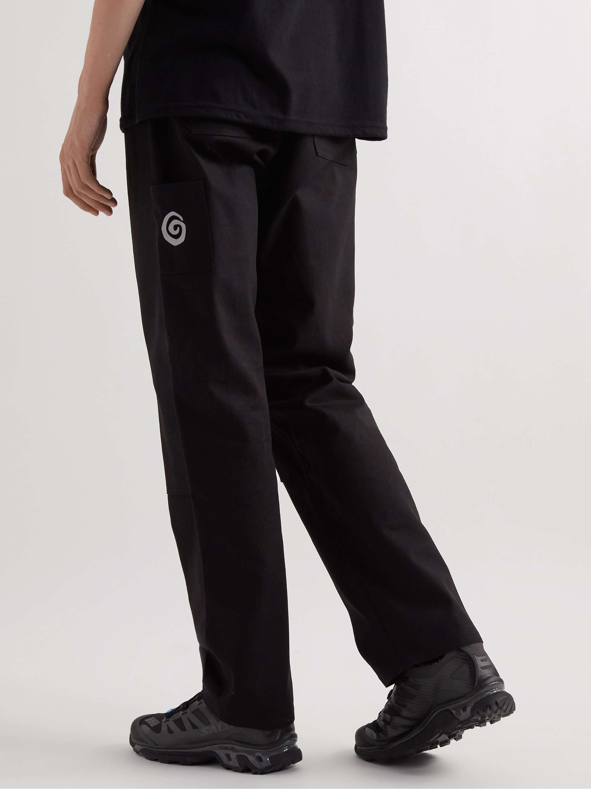 OSTRYA Hardy Logo-Print Straight-Leg Cotton Cargo Trousers