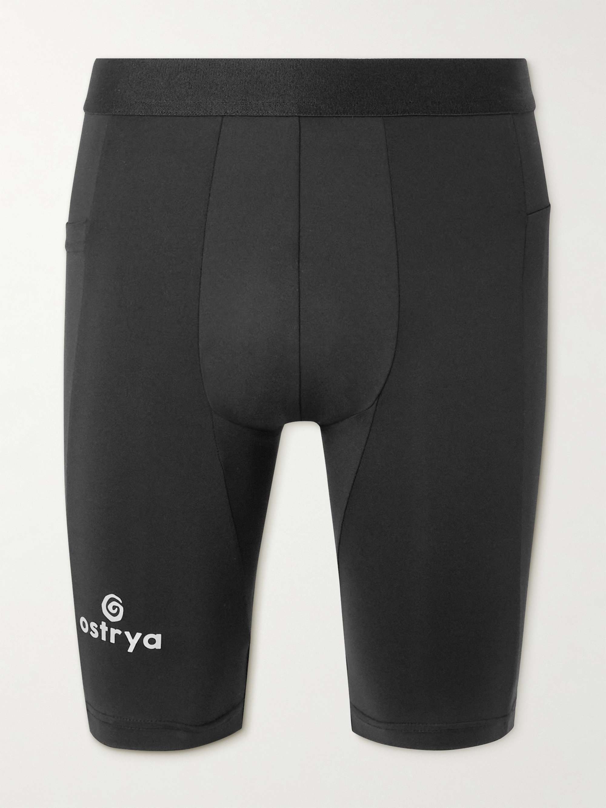 OSTRYA Logo-Print Stretch-Jersey Shorts