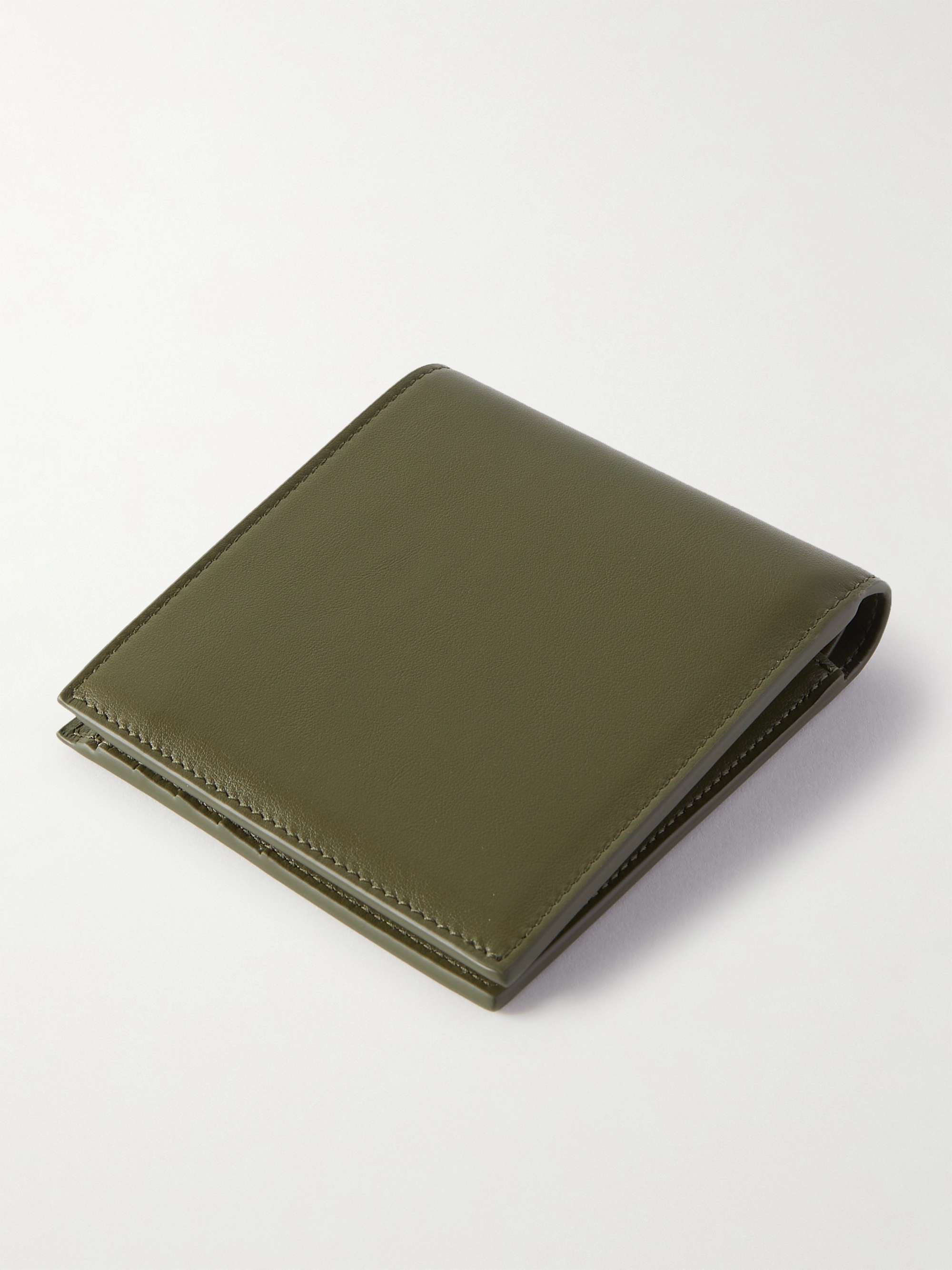 Green Logo-Print Leather Billfold Wallet | CELINE HOMME | MR PORTER