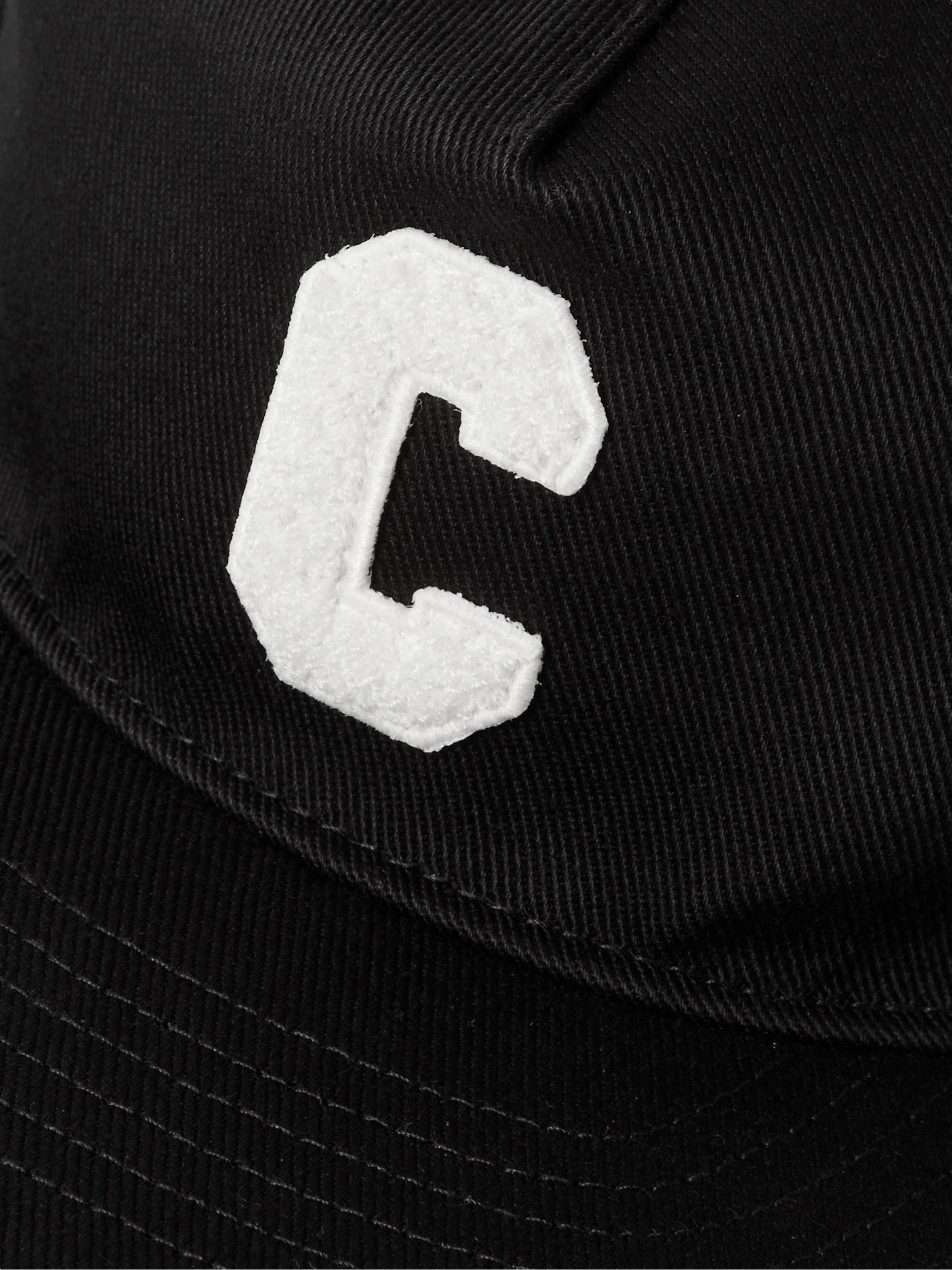 CELINE HOMME Logo-Appliquéd Cotton-Blend Drill Baseball Cap