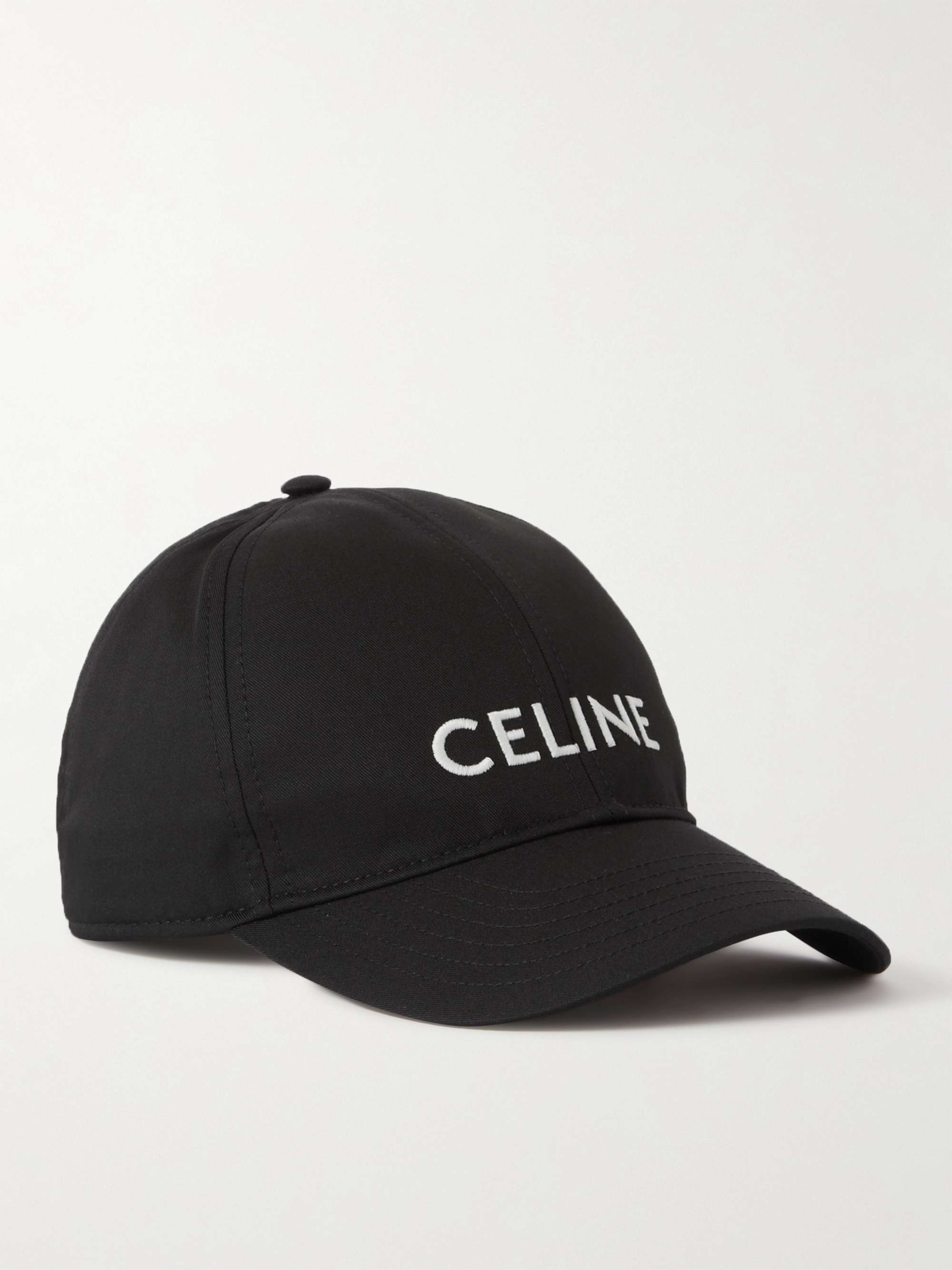 CELINE HOMME Logo-Embroidered Drill Baseball Cap