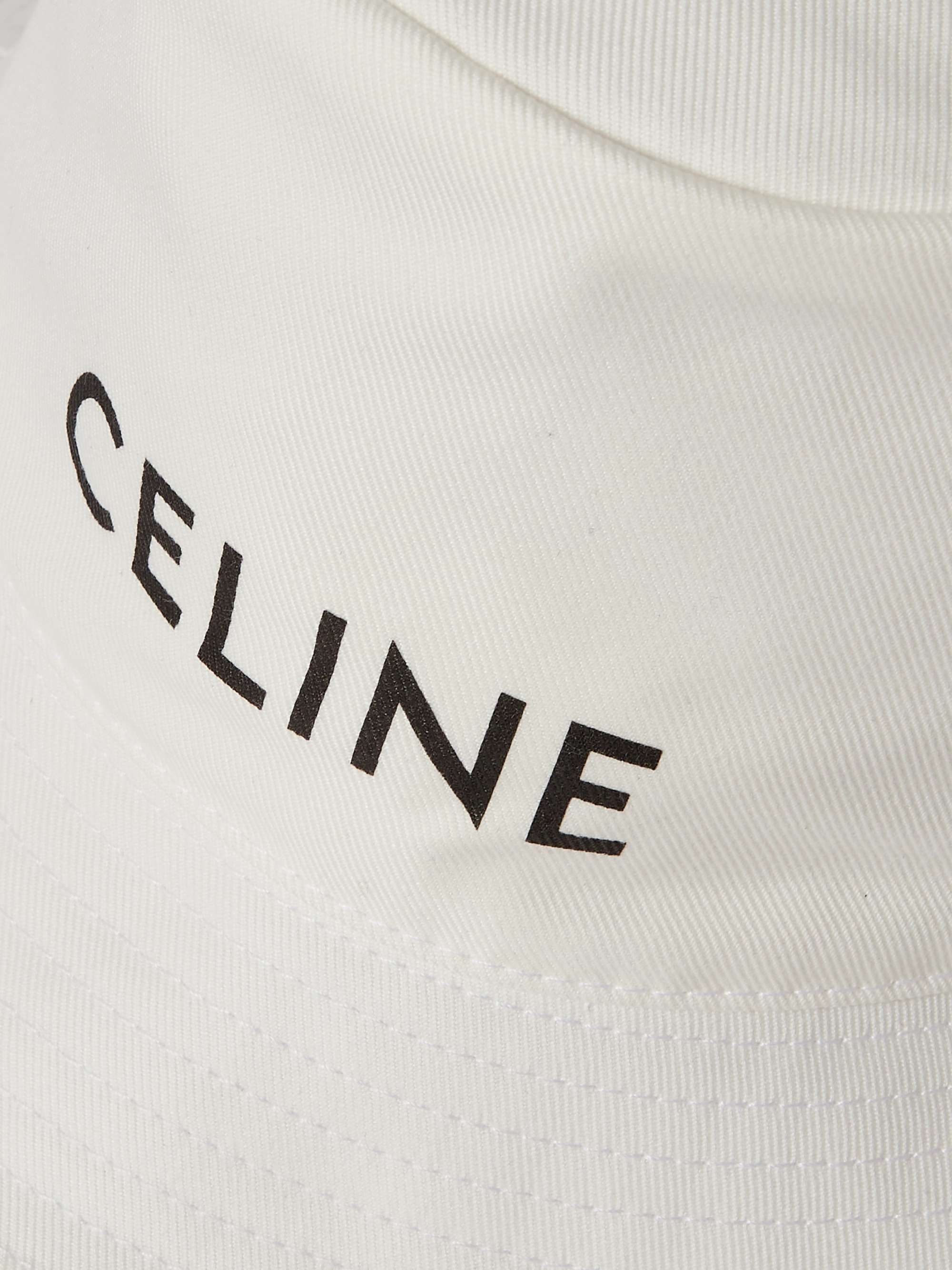 CELINE HOMME Logo-Print Cotton-Gabardine Bucket Hat