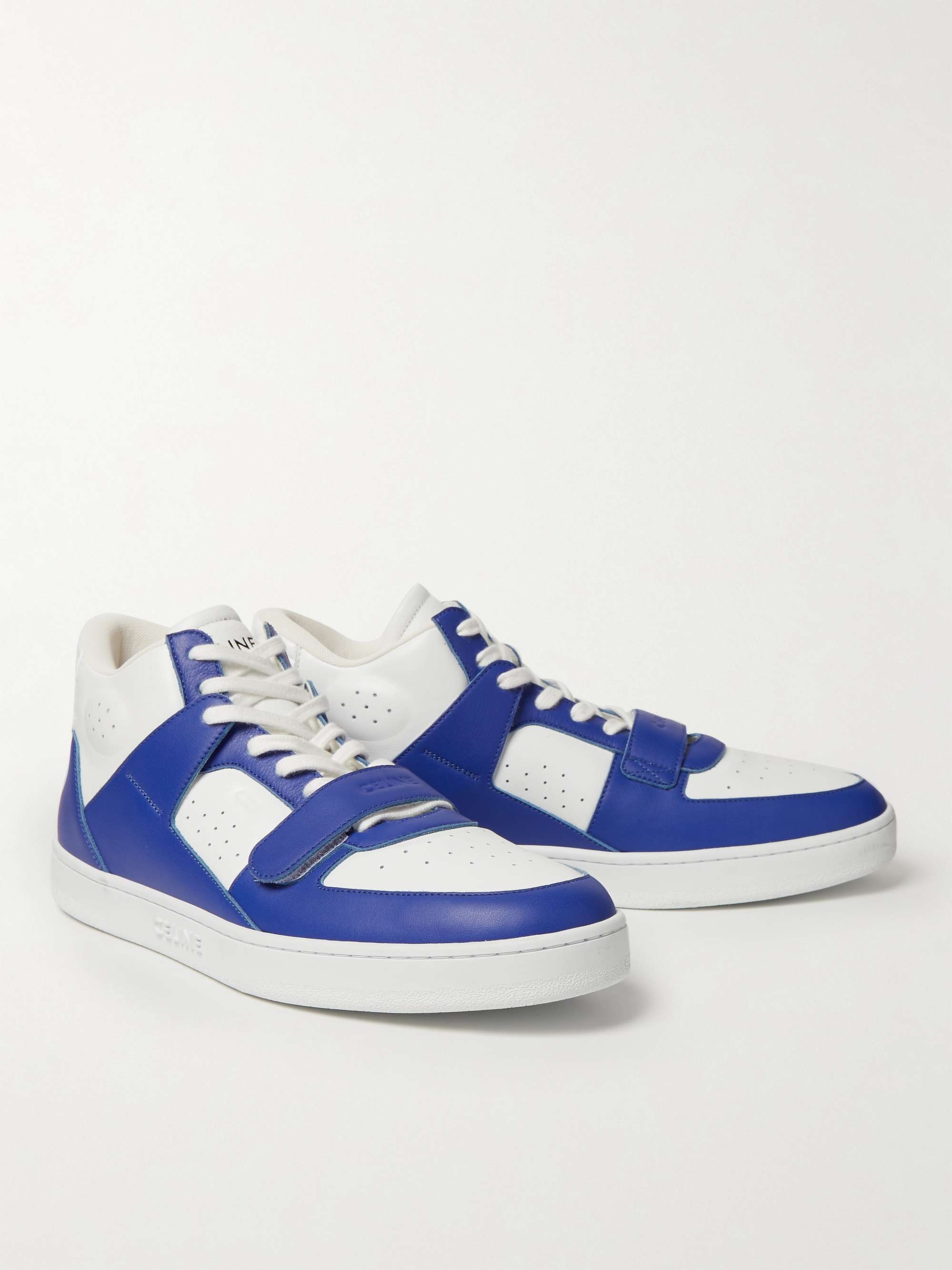 CT-02 Colour-Block Leather High-Top Sneakers