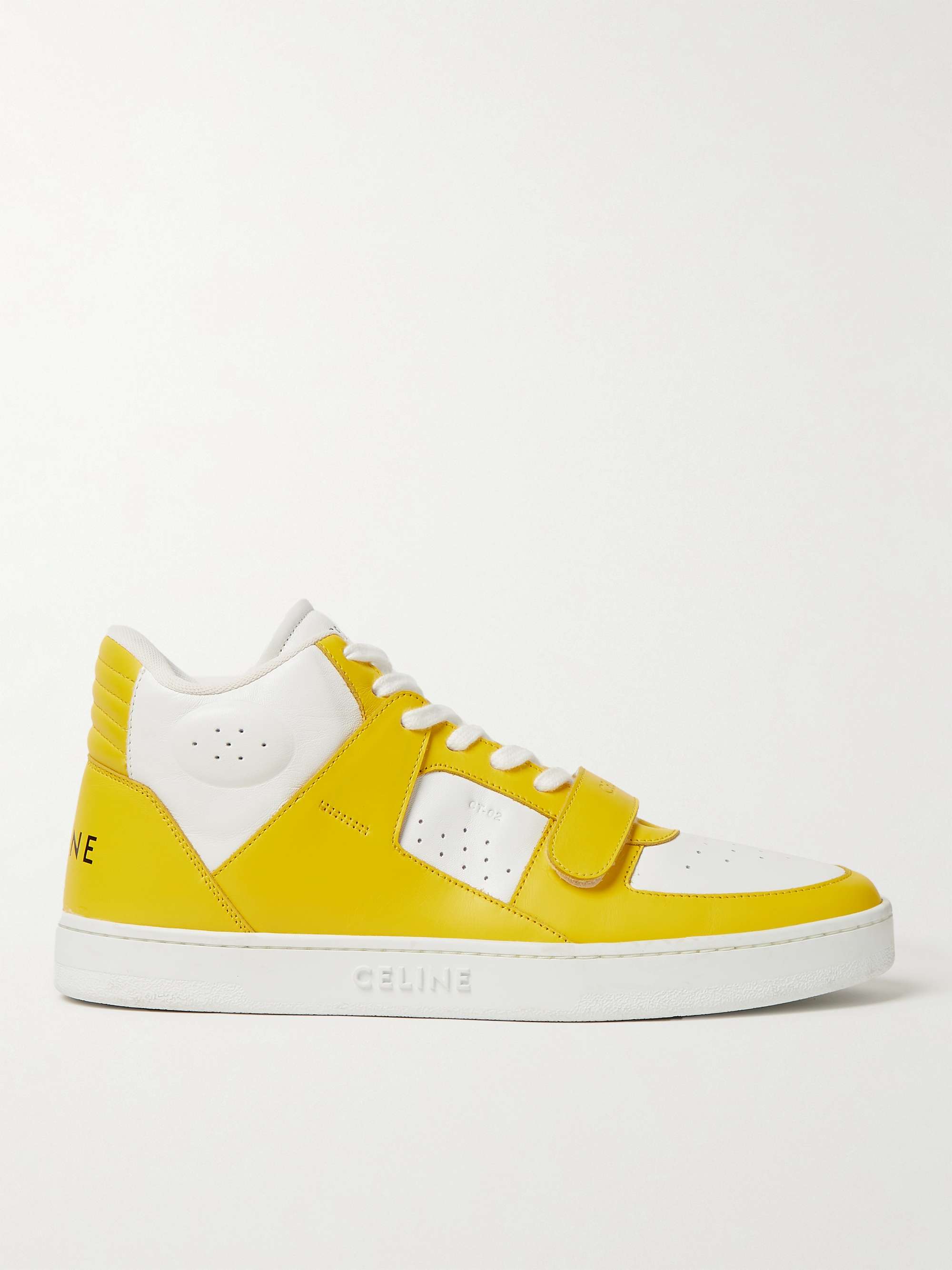 CELINE HOMME CT-02 Colour-Block Leather High-Top Sneakers