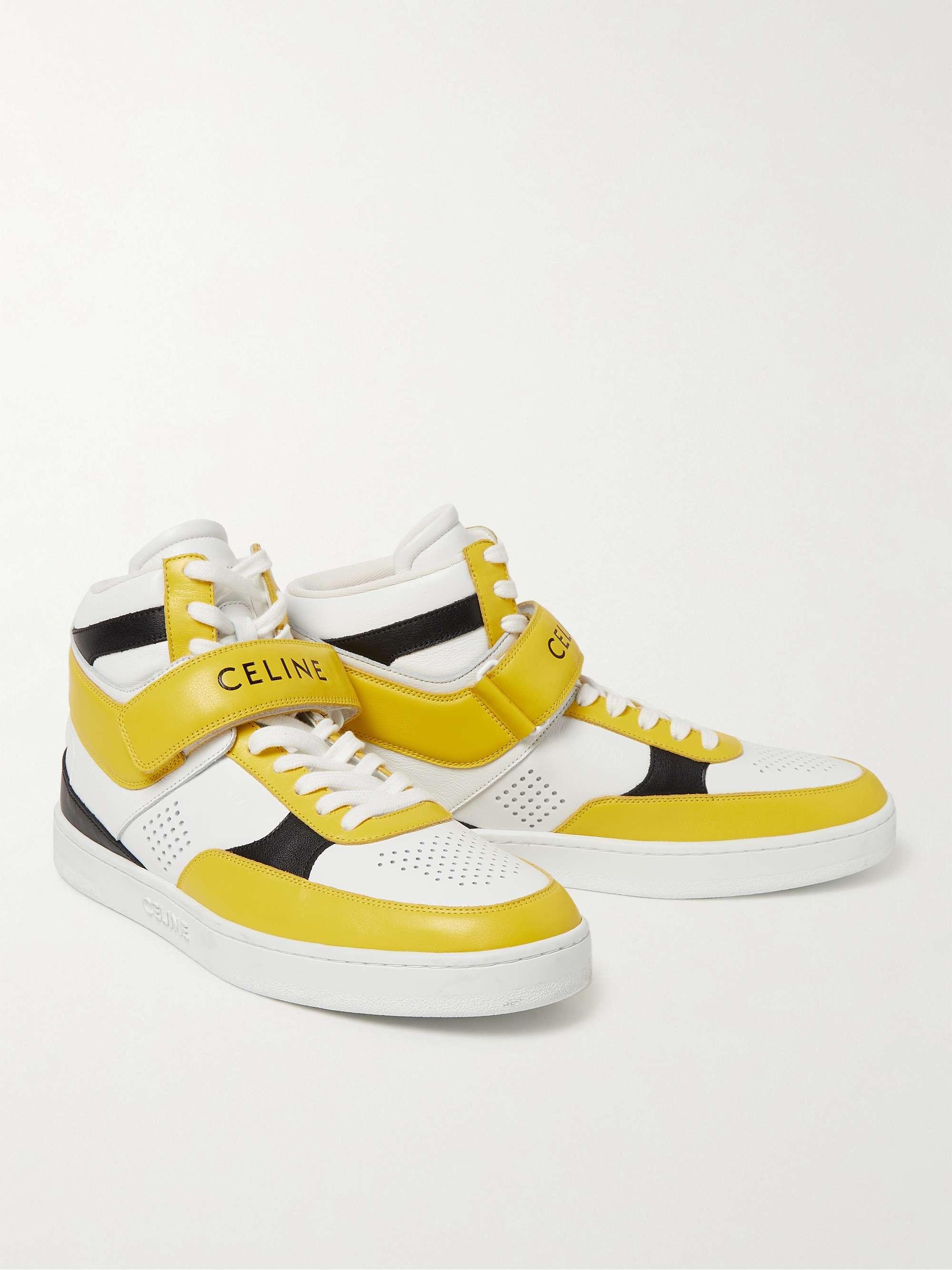 CELINE HOMME Ct-03 Leather High-Top Sneakers