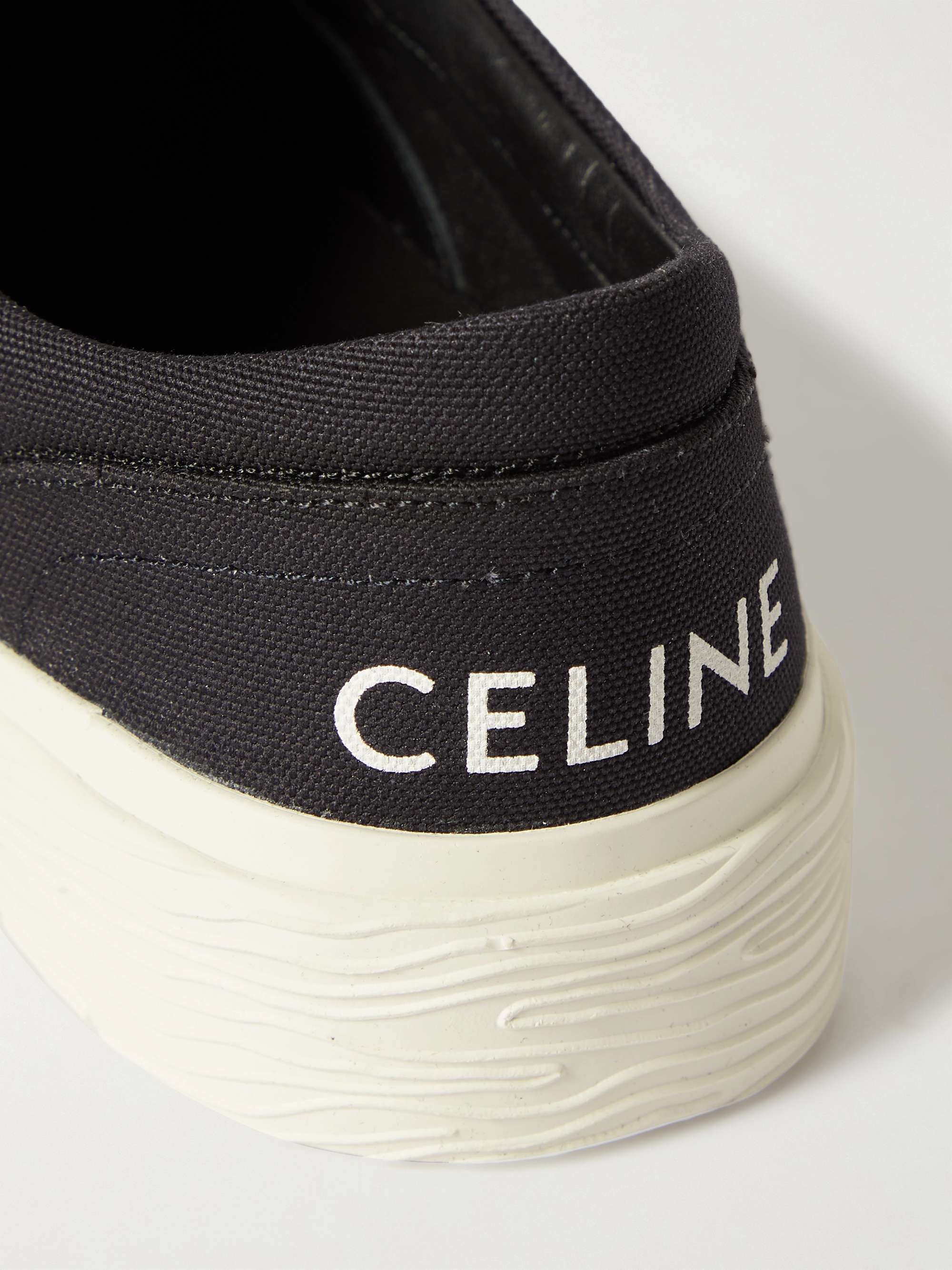 CELINE HOMME Printed Canvas Slip-On Sneakers