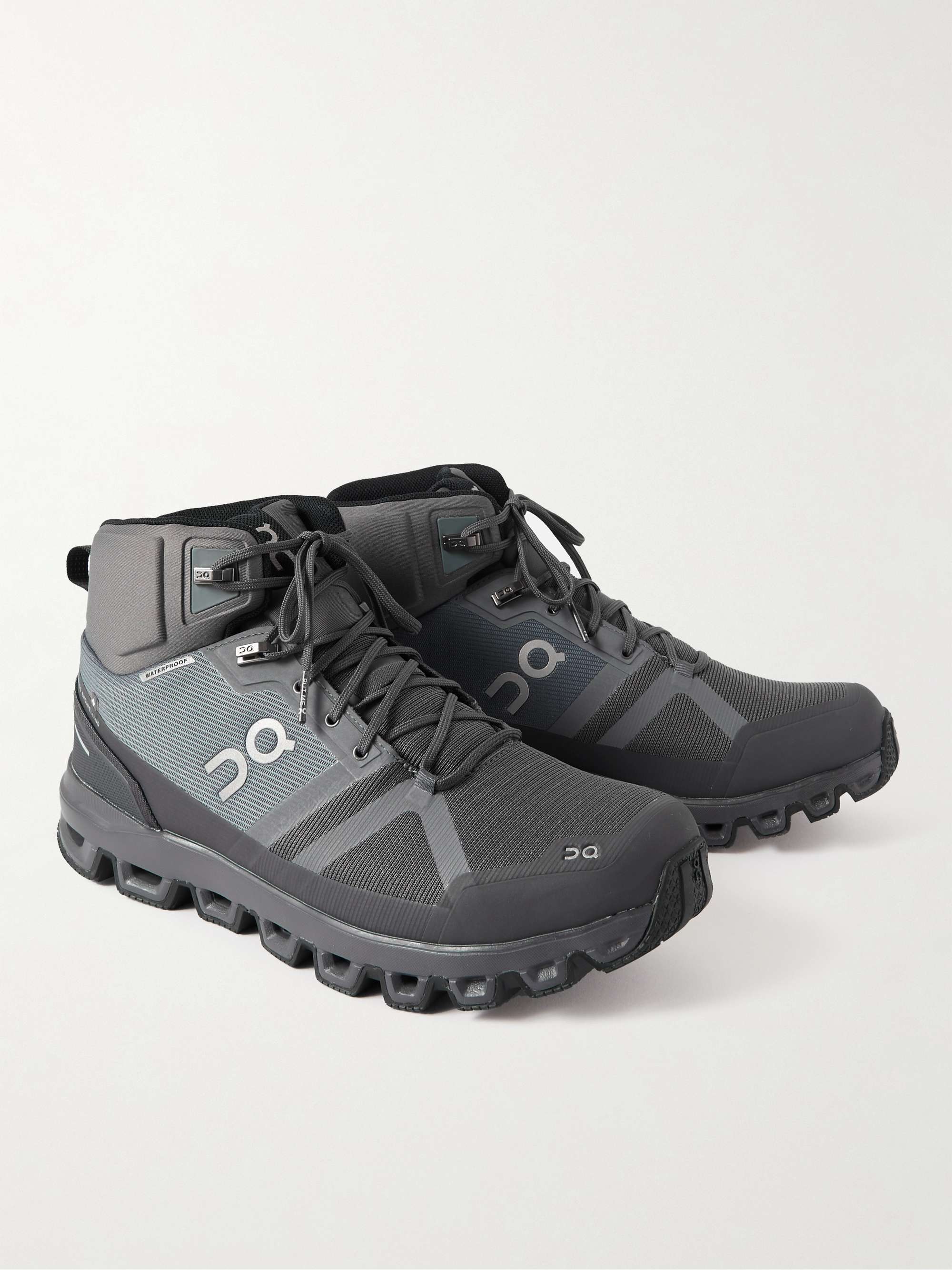 ON Cloudrock Waterproof Rubber-Trimmed Mesh Boots