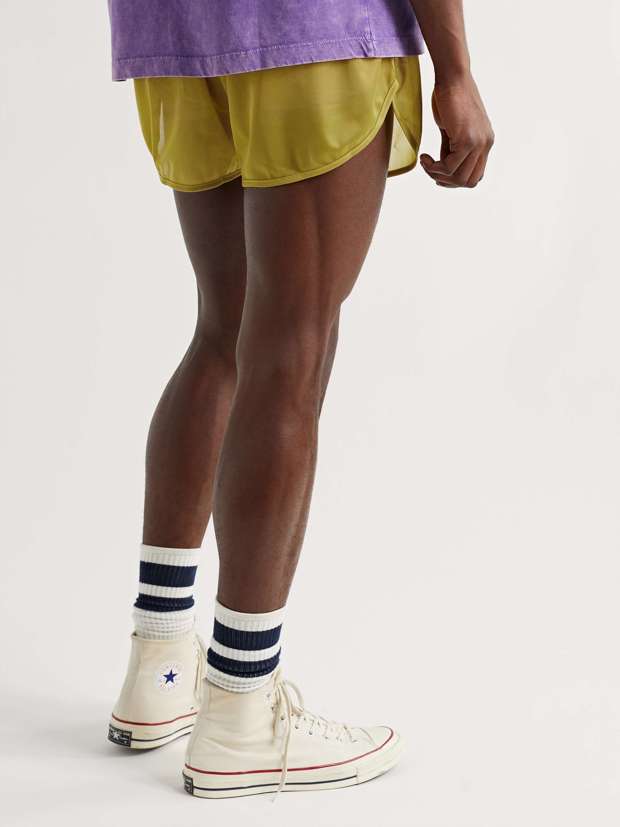 Y,IWO Quad Slim-Fit Printed Jersey Shorts