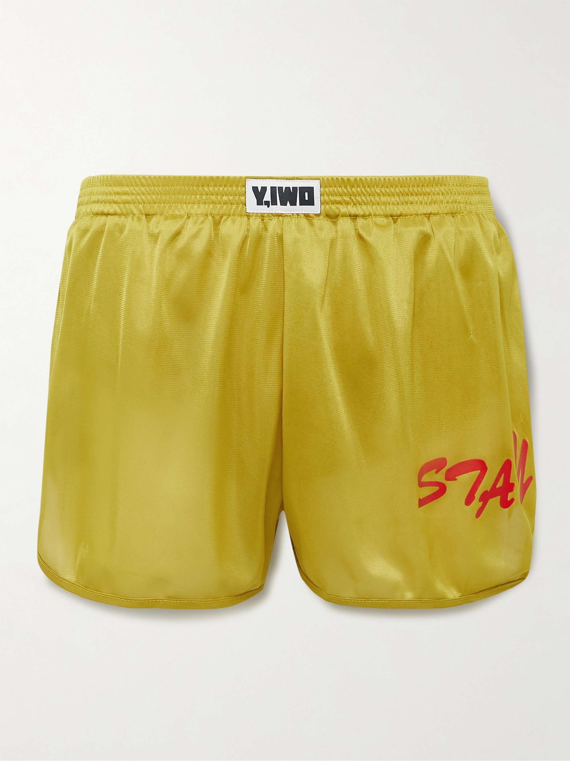 Y,IWO Slim-Fit Printed Jersey Shorts