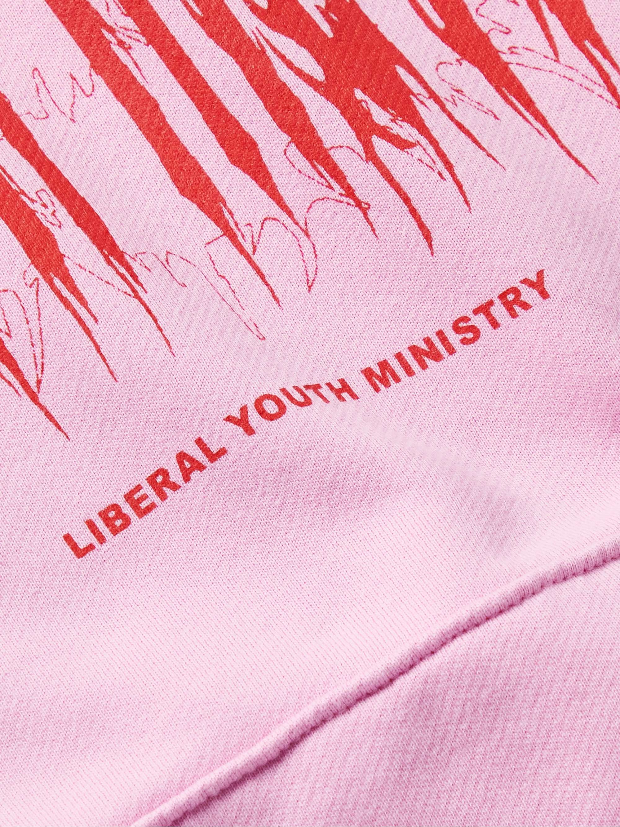 LIBERAL YOUTH MINISTRY Printed Cotton-Jersey Hoodie