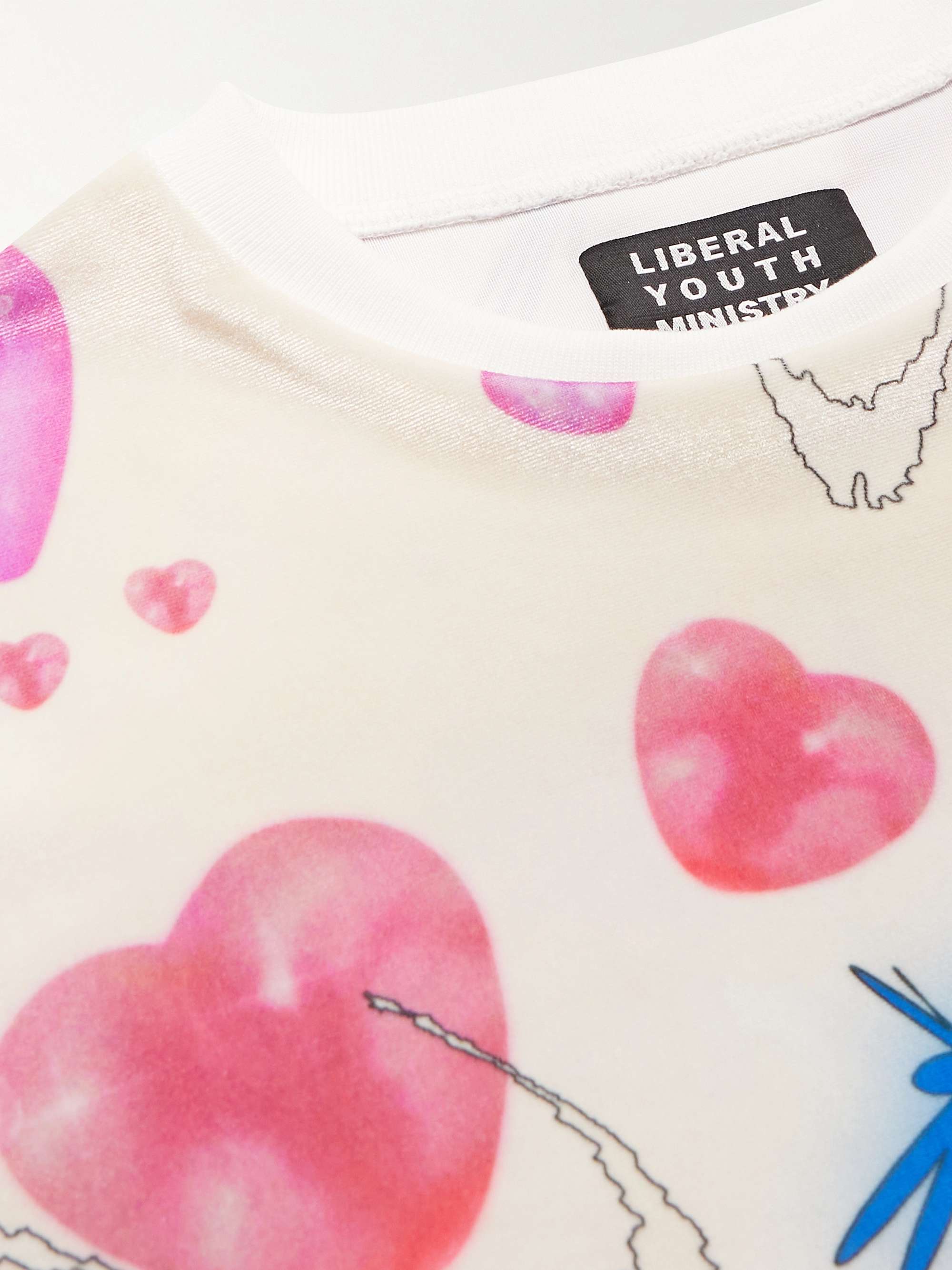 LIBERAL YOUTH MINISTRY Printed Velour T-Shirt