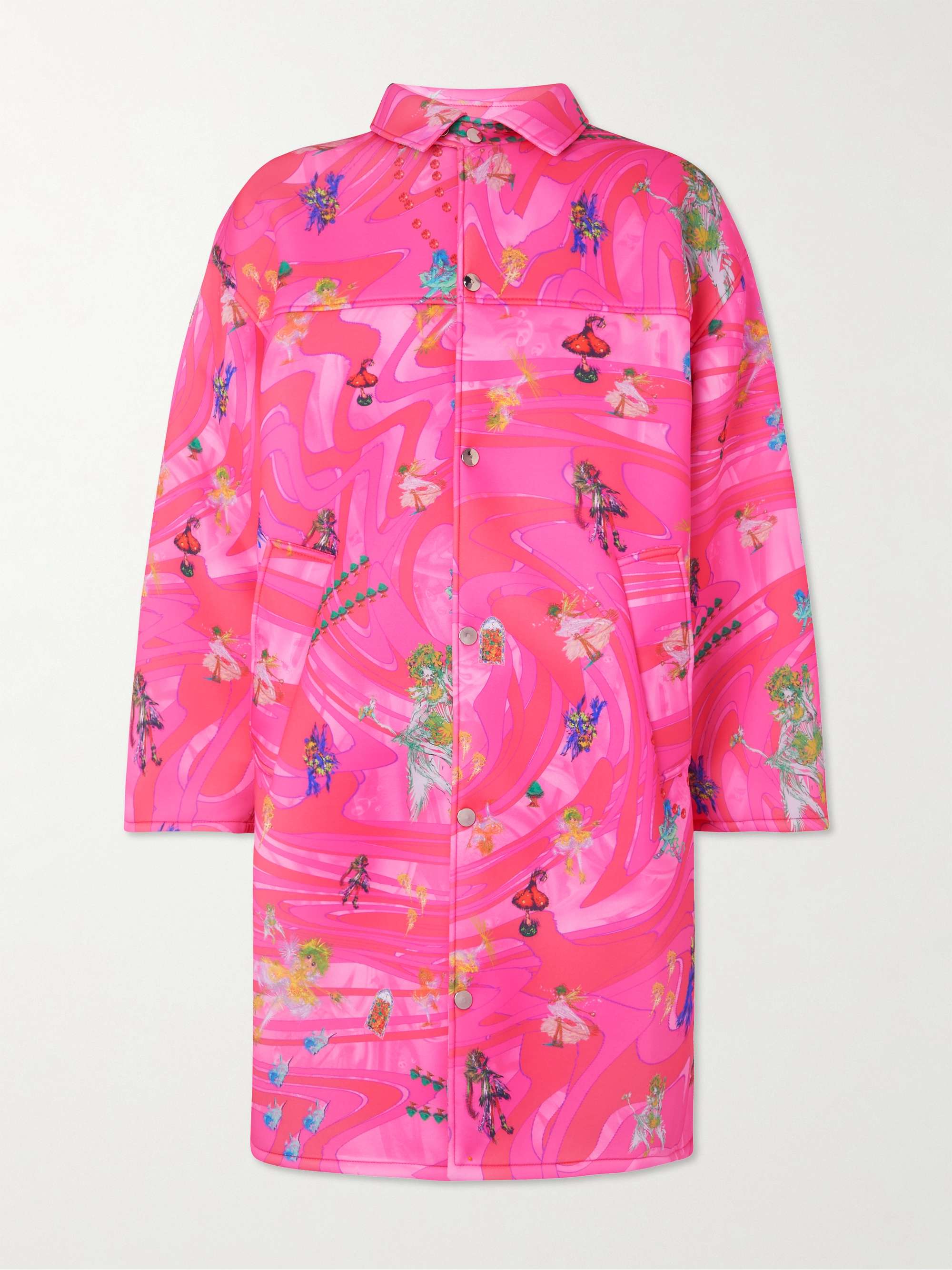 LIBERAL YOUTH MINISTRY Oversized Printed Scuba Coat