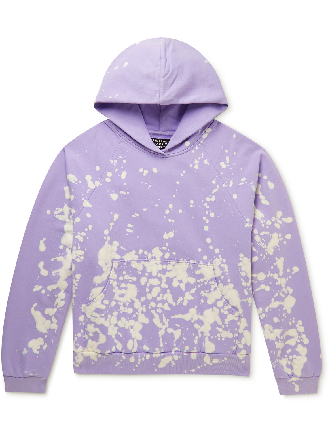 LIBERAL YOUTH MINISTRY BLEACHED COTTON-JERSEY HOODIE