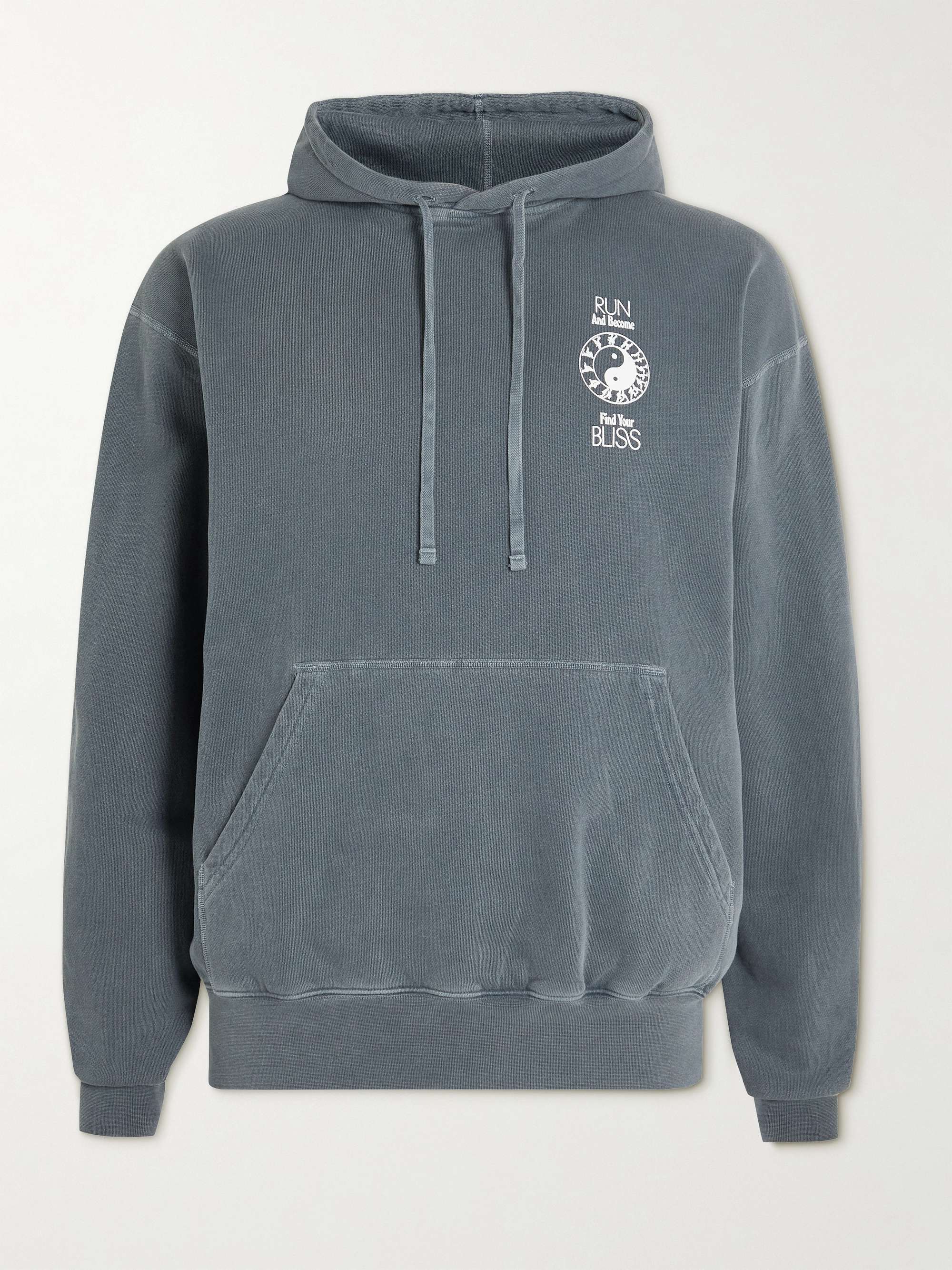 REIGNING CHAMP + Ryan Willms Garment-Dyed Printed Cotton-Blend Jersey Hoodie