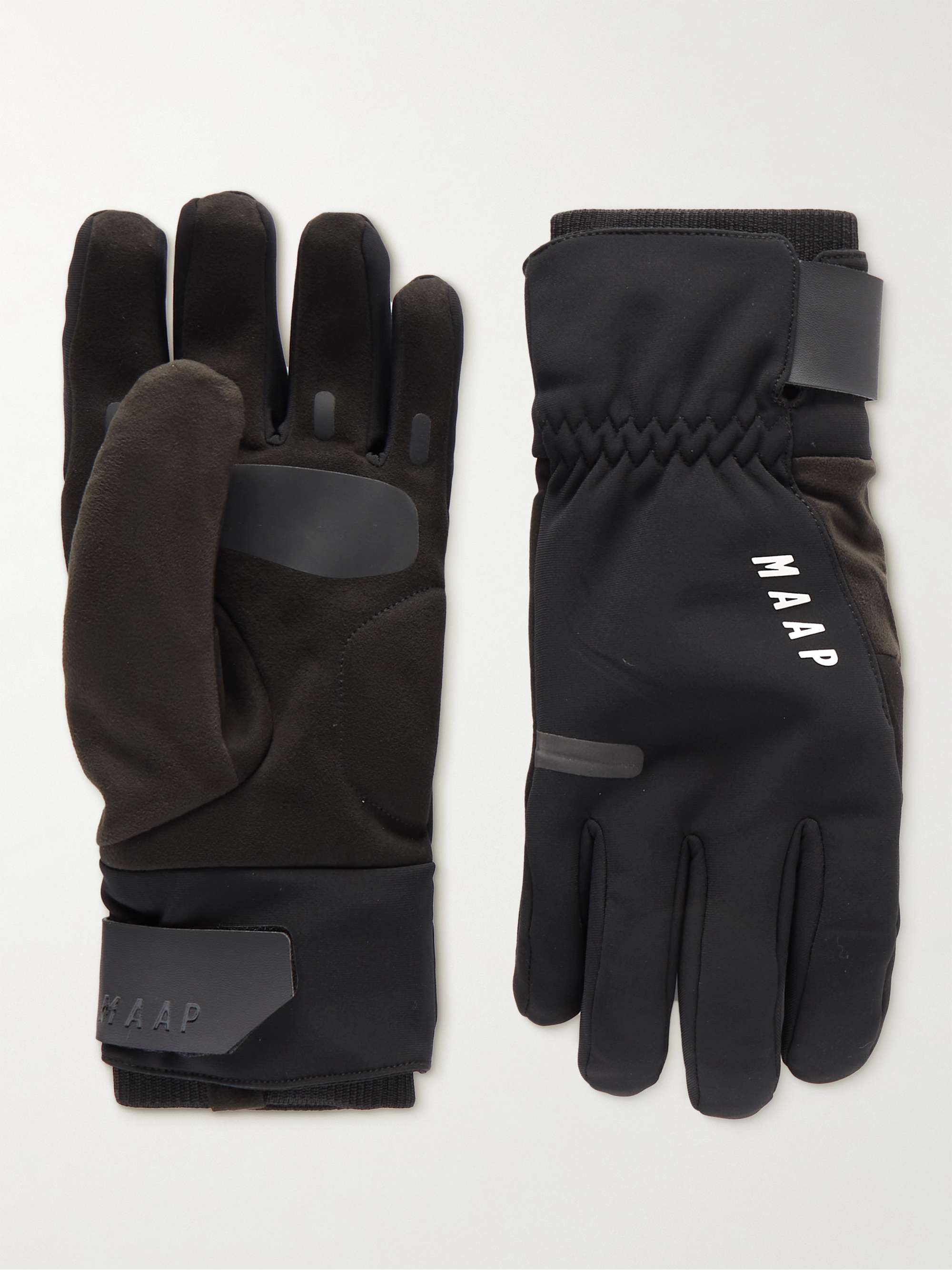 MAAP Apex Deep Logo-Print Shell and Fleece Cycling Gloves