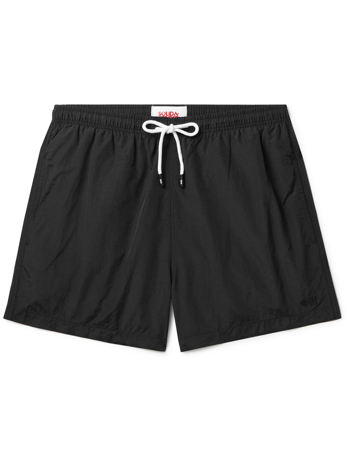 Solid & Striped The Classic Mid-length Swim Shorts In Black