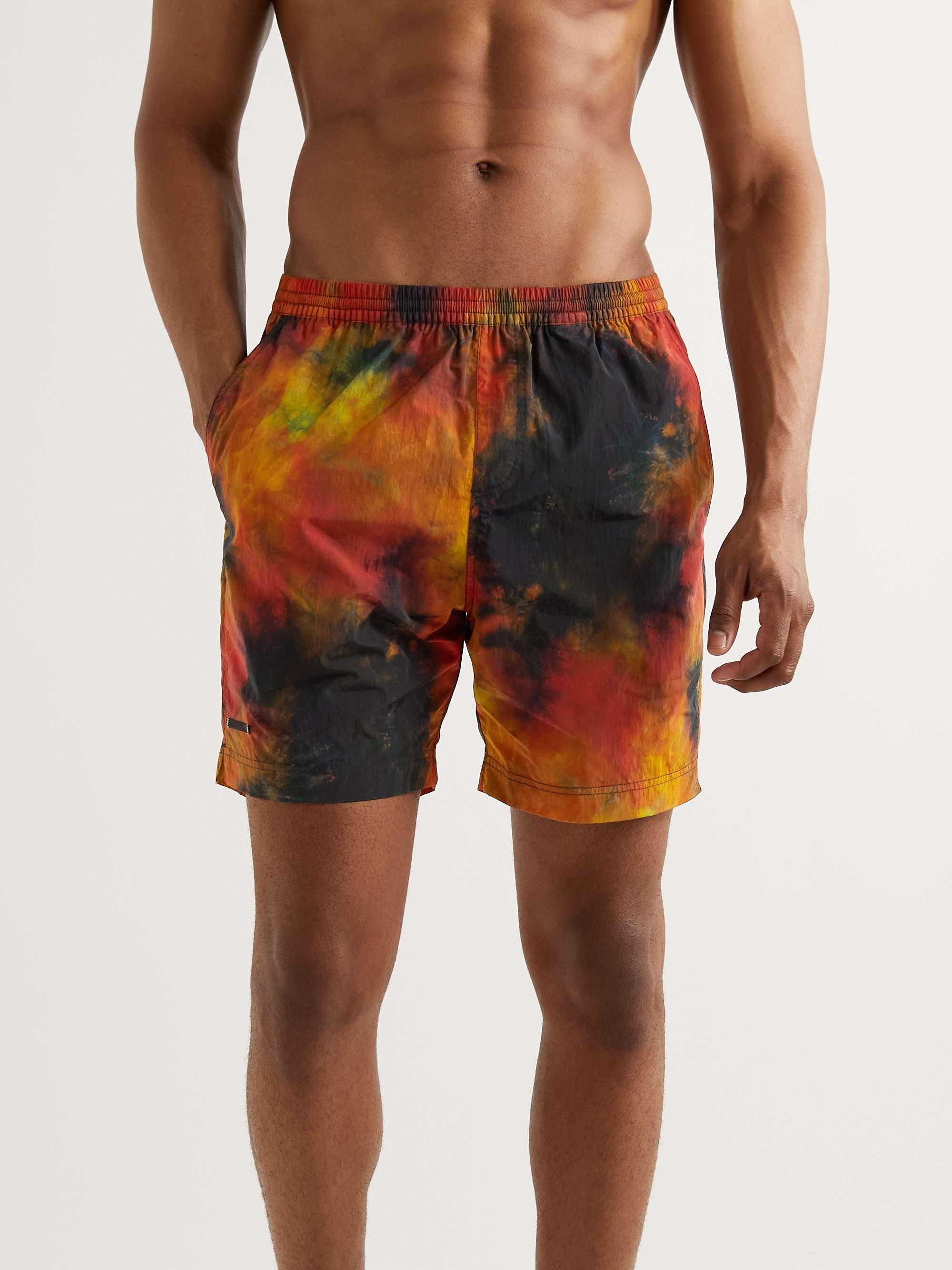 TRUE TRIBE Neat Steve Mid-Length Tie-Dyed ECONYL Swim Shorts