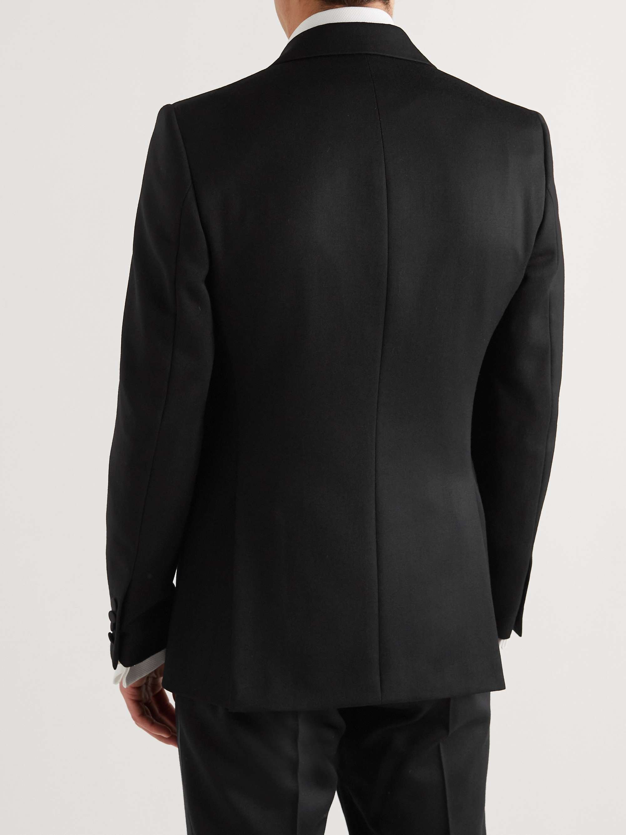FAVOURBROOK Slim-Fit Grosgrain-Trimmed Cotton-Velvet Tuxedo Jacket