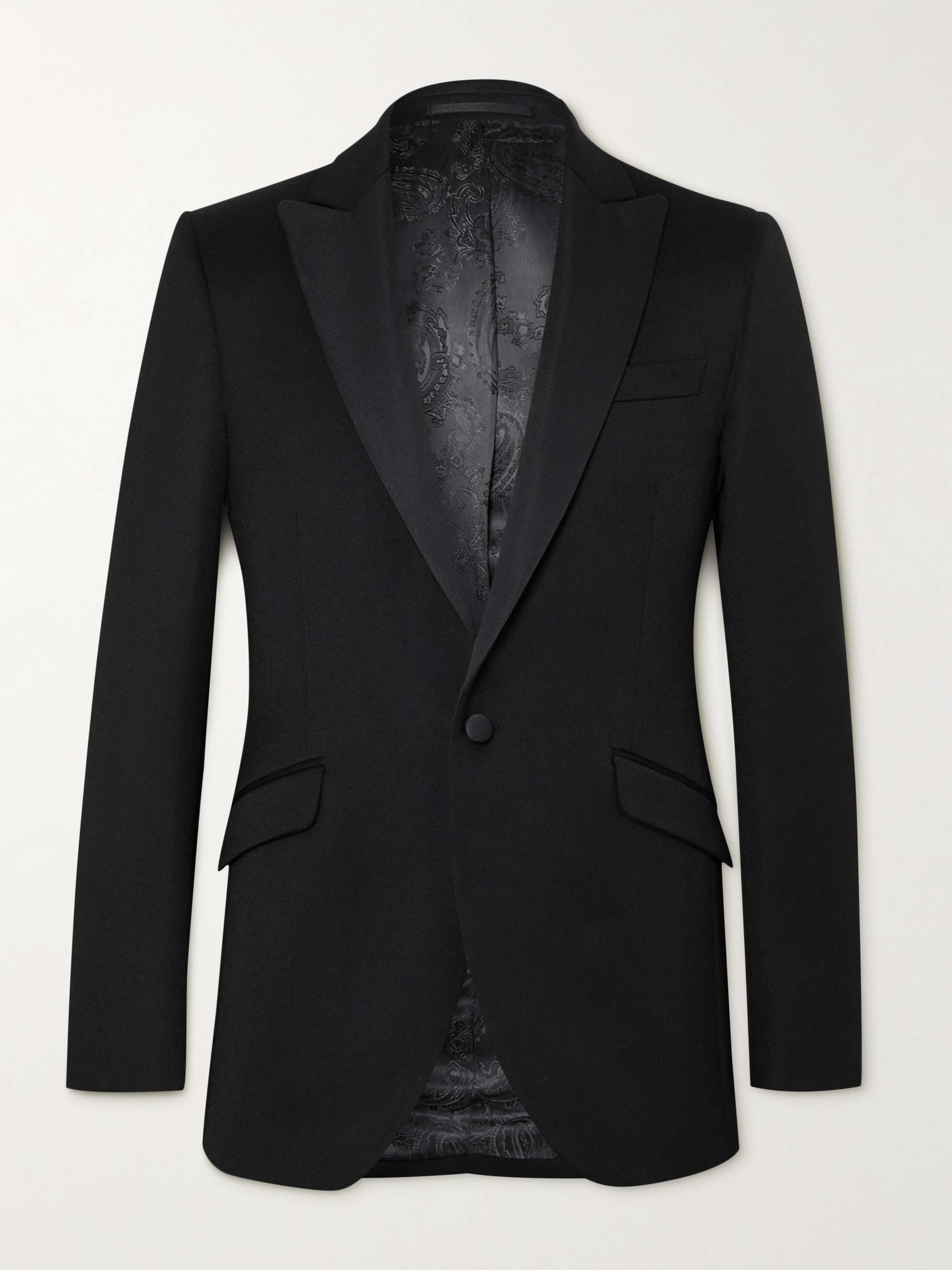 FAVOURBROOK Hampton Slim-Fit Grosgrain-Trimmed Wool Tuxedo Jacket