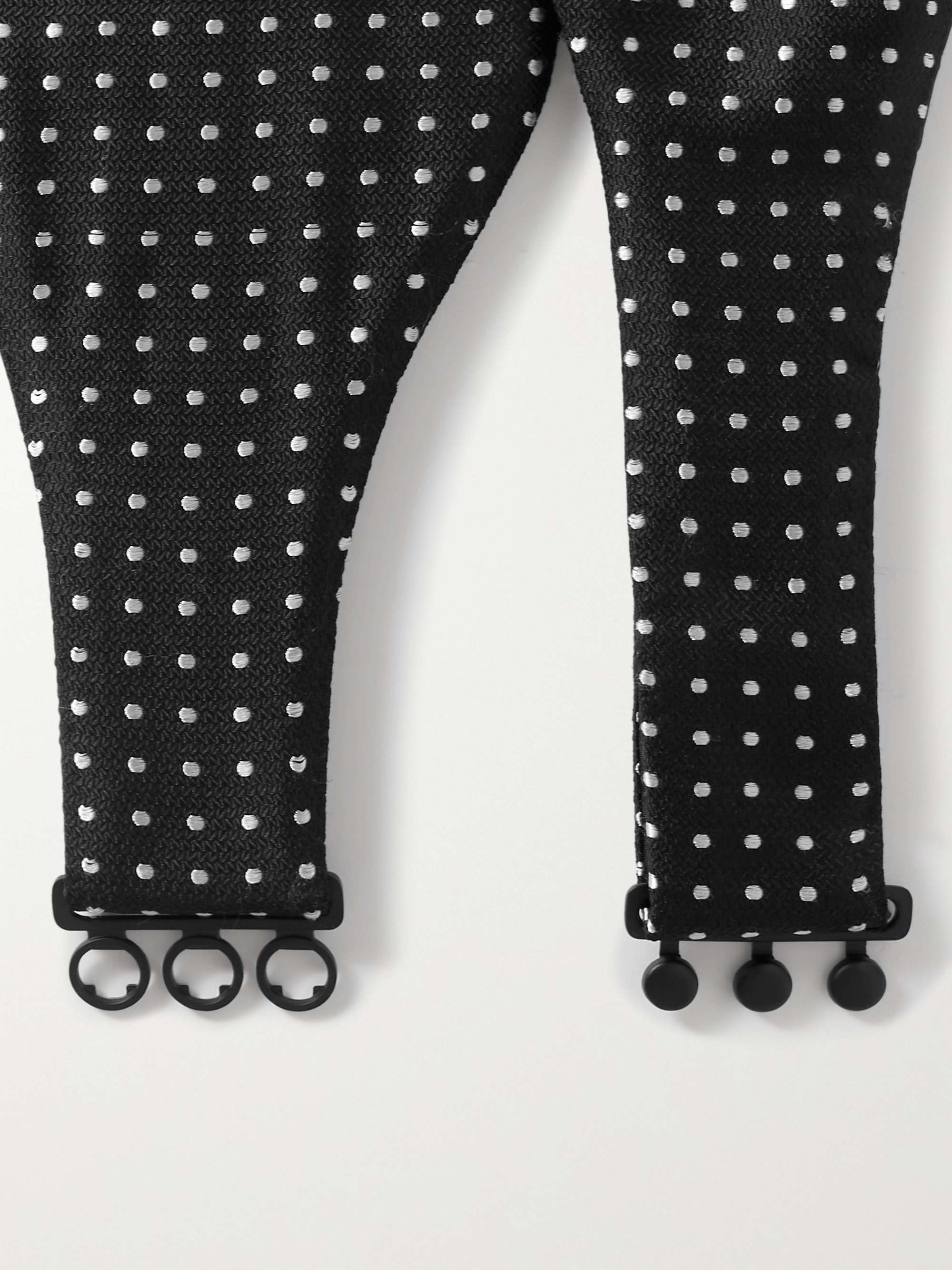 FAVOURBROOK Polka-Dot Silk-Jacquard Self-Tie Bow Tie and Cummerbund Set