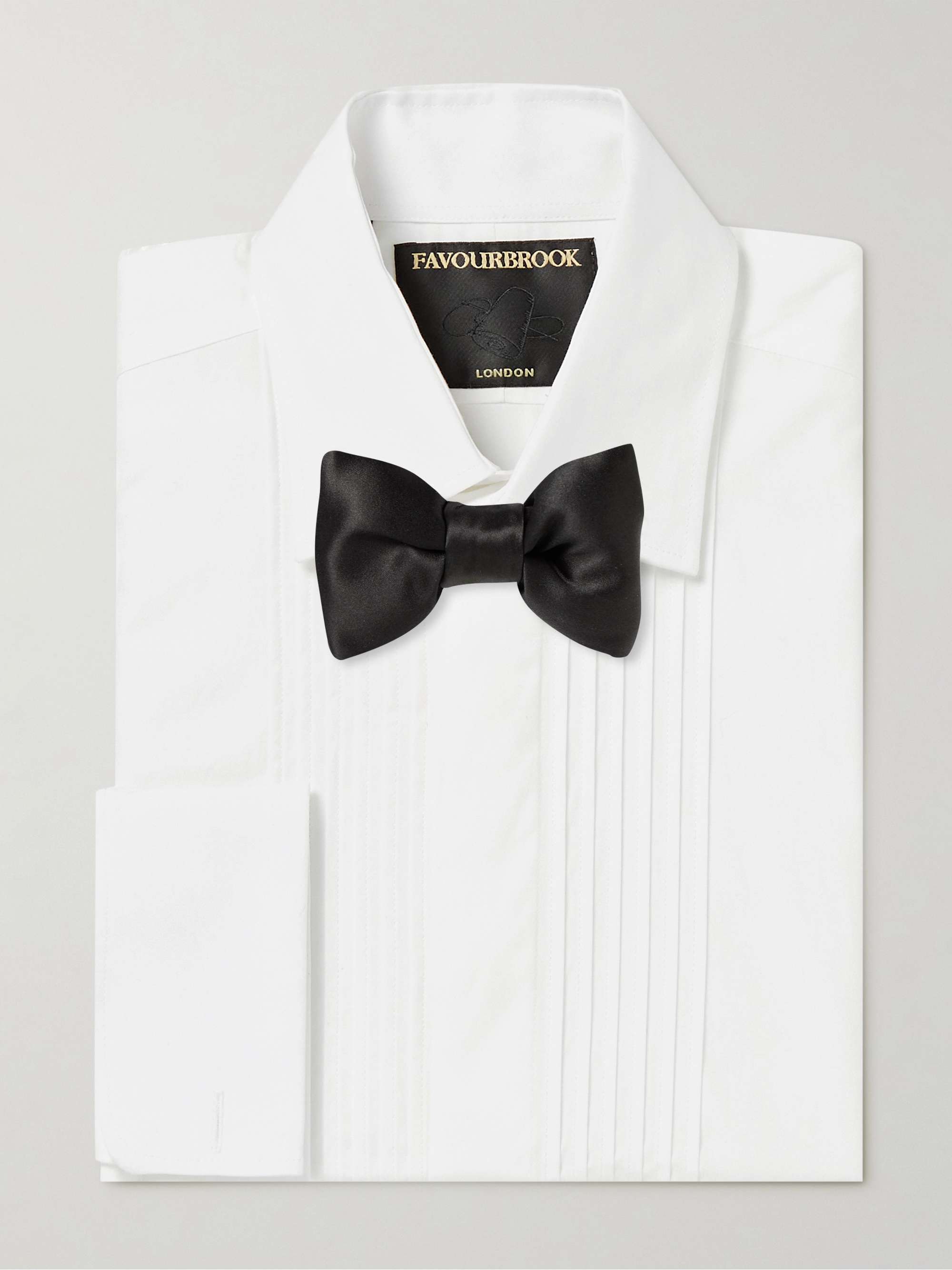 FAVOURBROOK Bib-Front Double-Cuff Cotton-Poplin Tuxedo Shirt