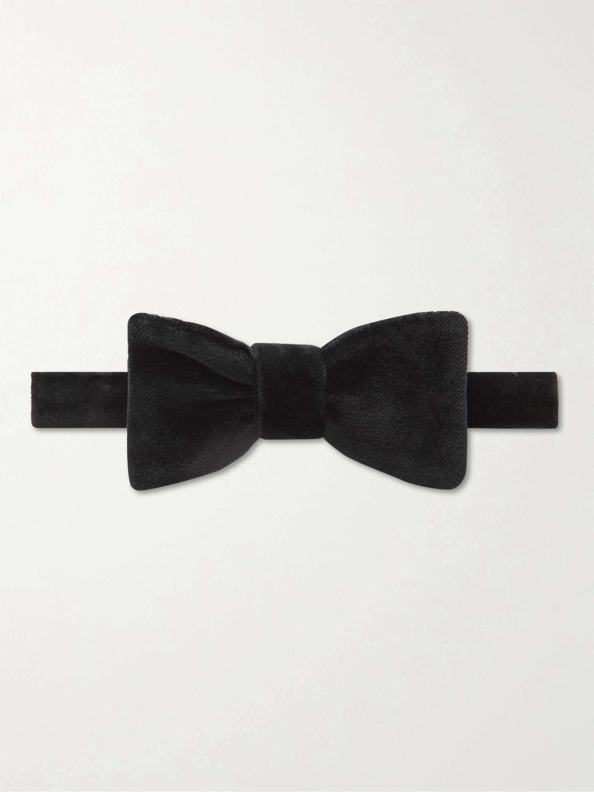 FAVOURBROOK Pre-Tied Cotton-Velvet Bow Tie