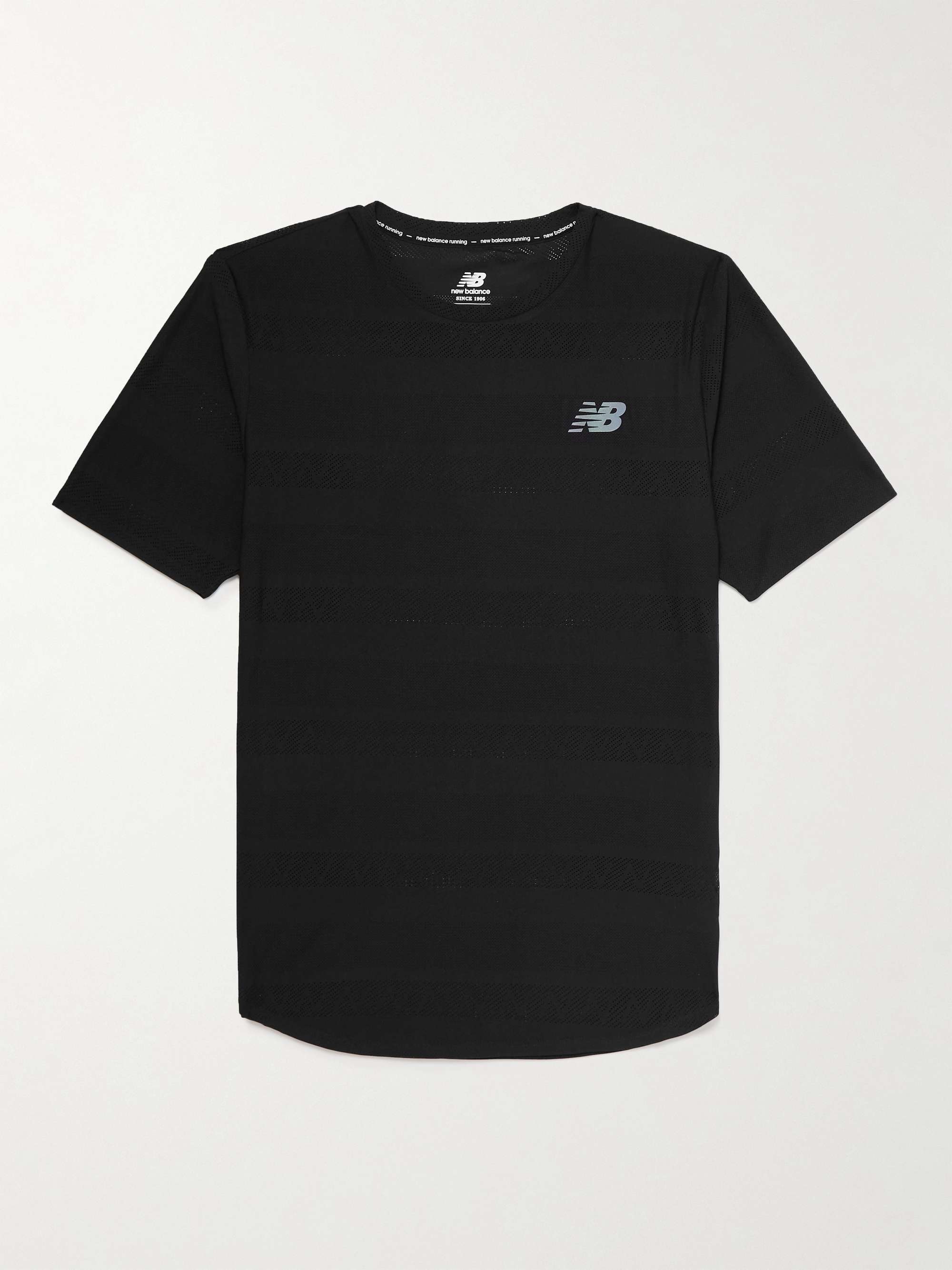 NEW BALANCE Q Speed Logo-Print Stretch-Jacquard T-Shirt