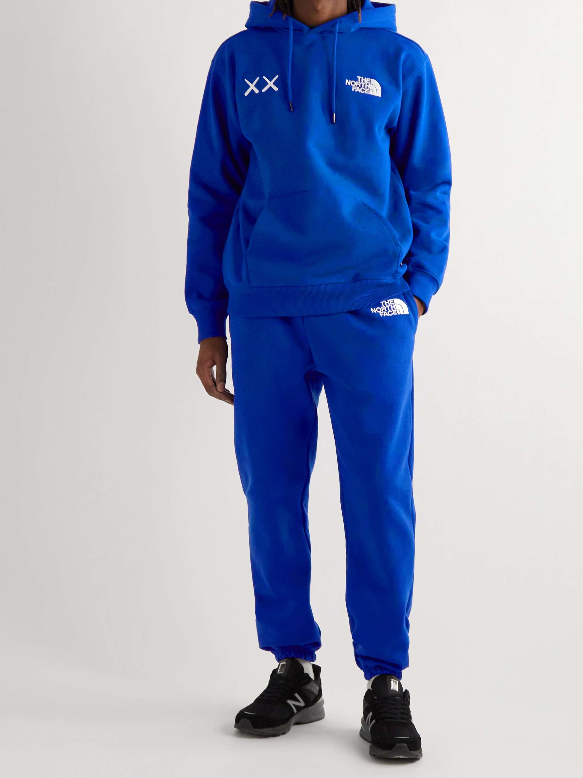 THE NORTH FACE + XX KAWS Tapered Logo-Embroidered Cotton-Blend Jersey Sweatpants