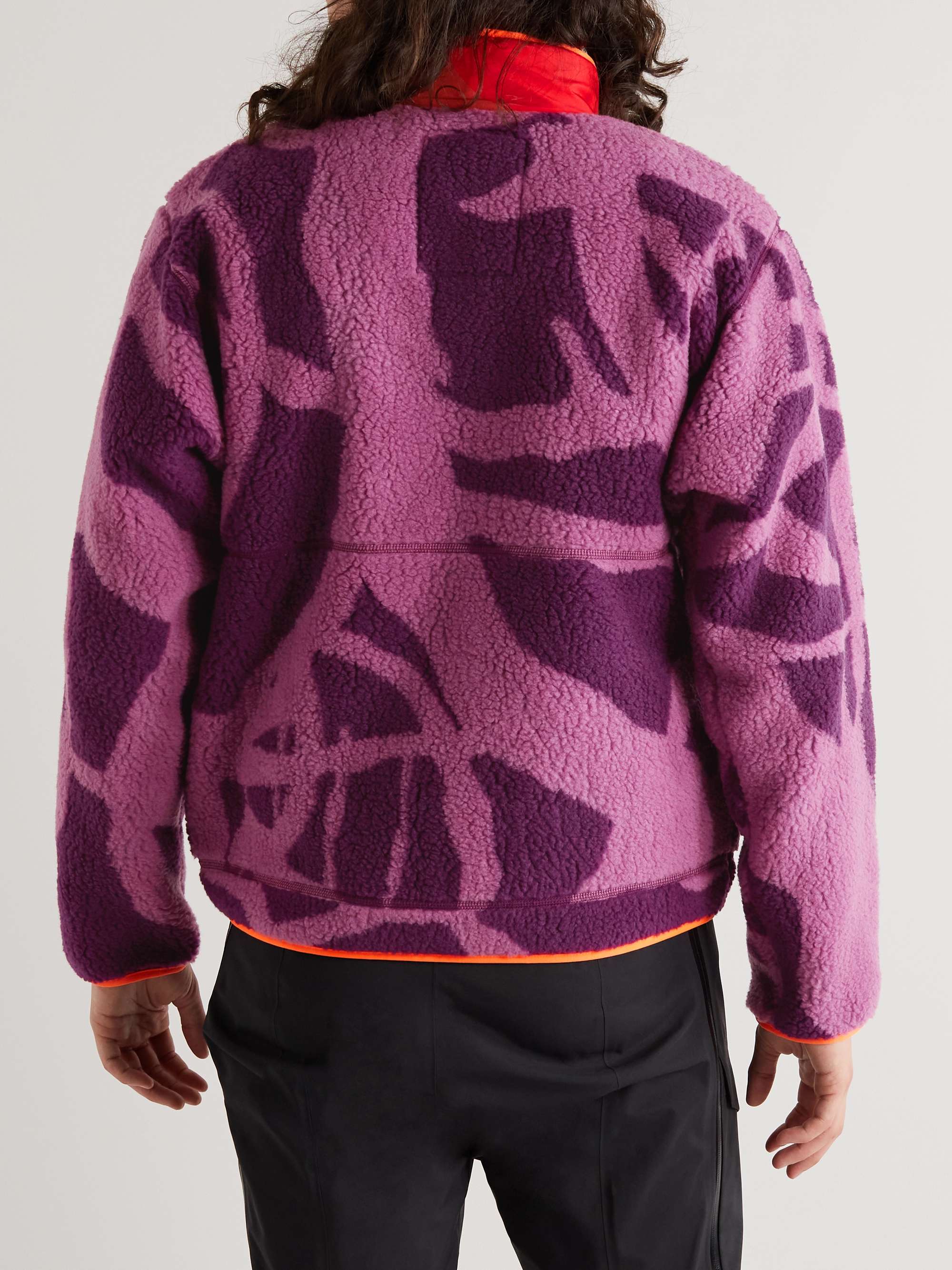 Purple + KAWS XX Freeride Shell-Trimmed Printed Fleece Jacket | THE NORTH  FACE | MR PORTER