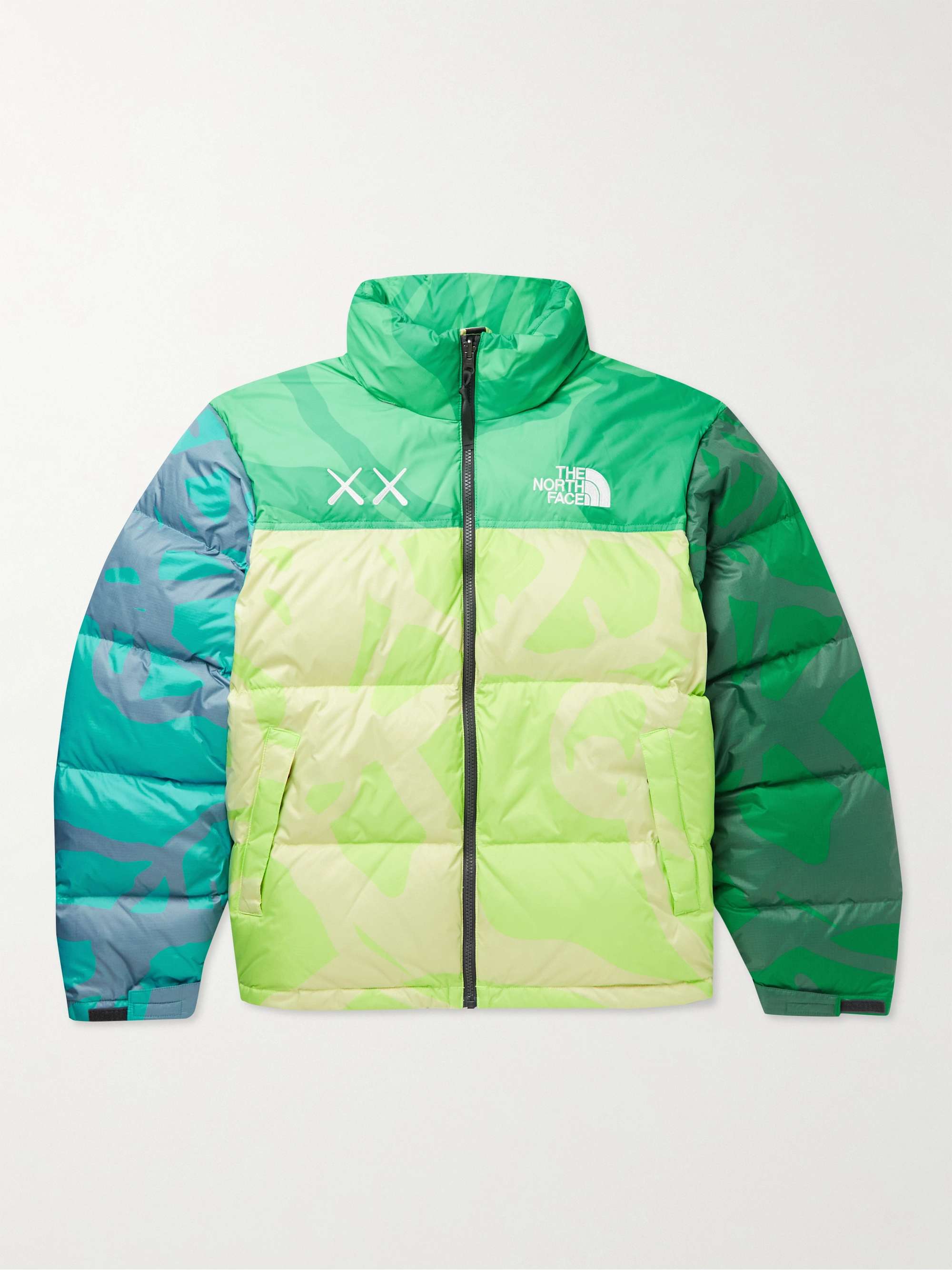 THE NORTH FACE + XX KAWS 1996 Retro Nuptse Quilted Nylon-Ripstop and Shell Hooded Down Jacket