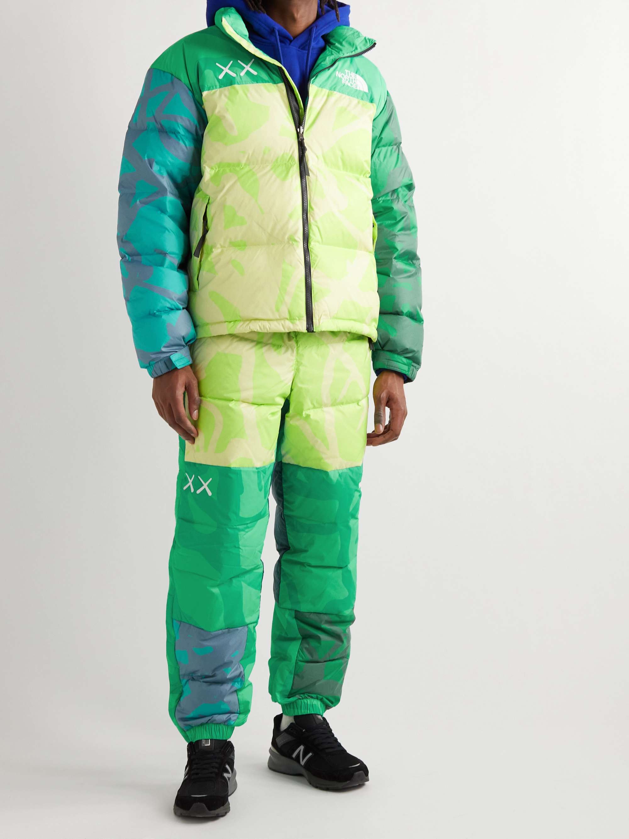 THE NORTH FACE + XX KAWS 1996 Retro Nuptse Quilted Nylon-Ripstop and Shell Hooded Down Jacket