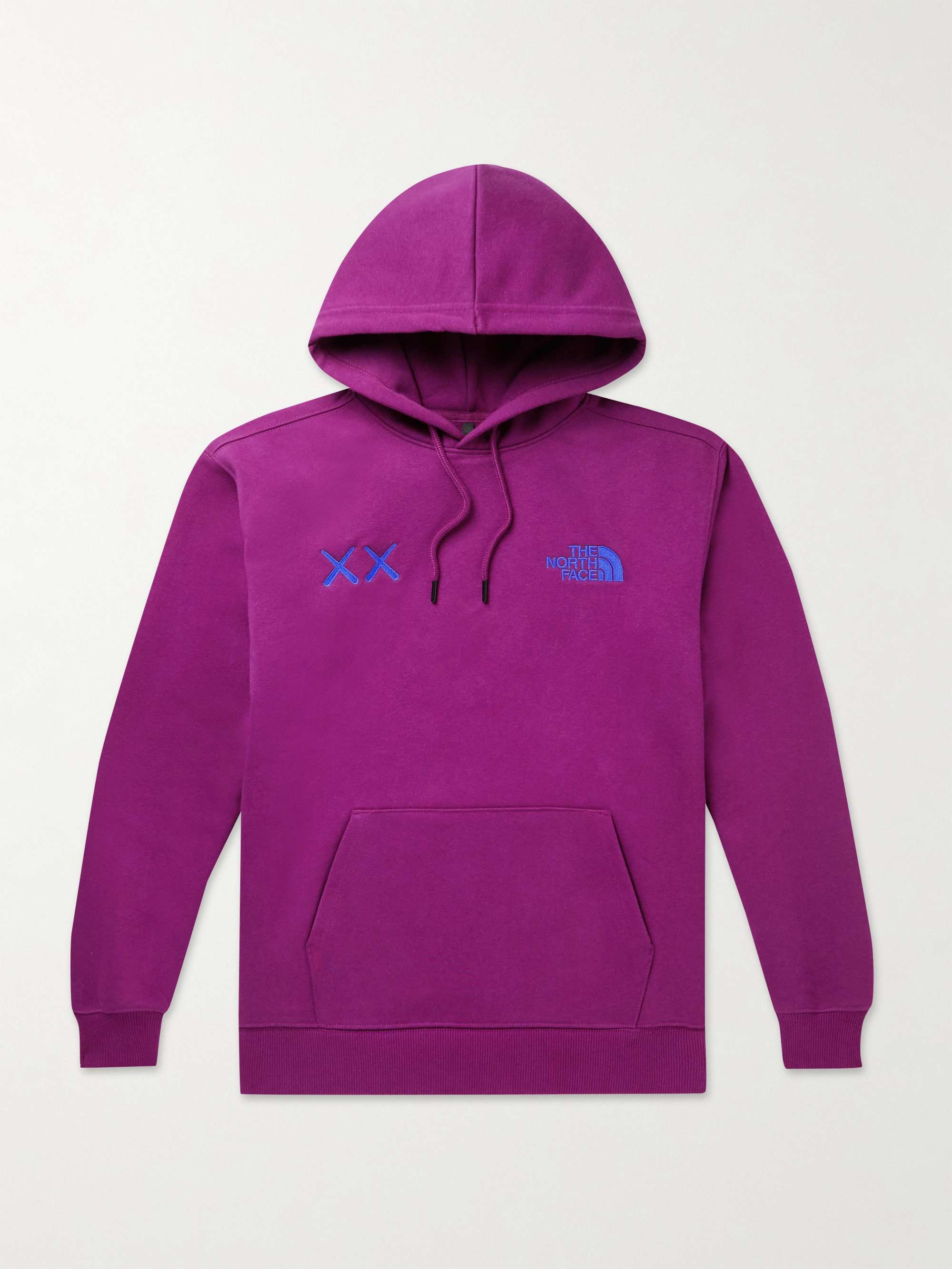 THE NORTH FACE + XX KAWS Logo-Embroidered Cotton-Blend Jersey Hoodie