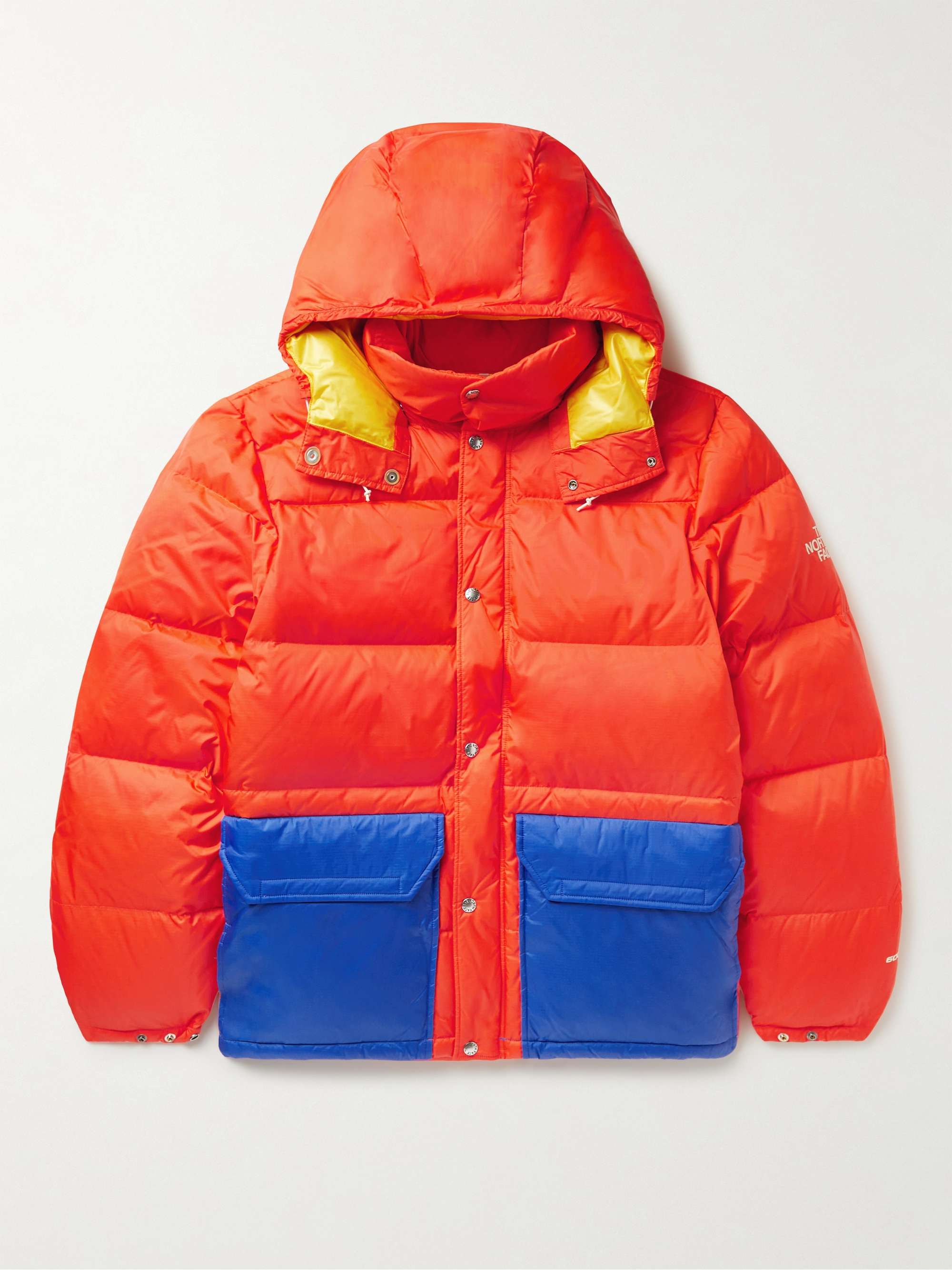 THE NORTH FACE Colour-Block Logo-Print Quilted Nylon-Ripstop Hooded Down Parka