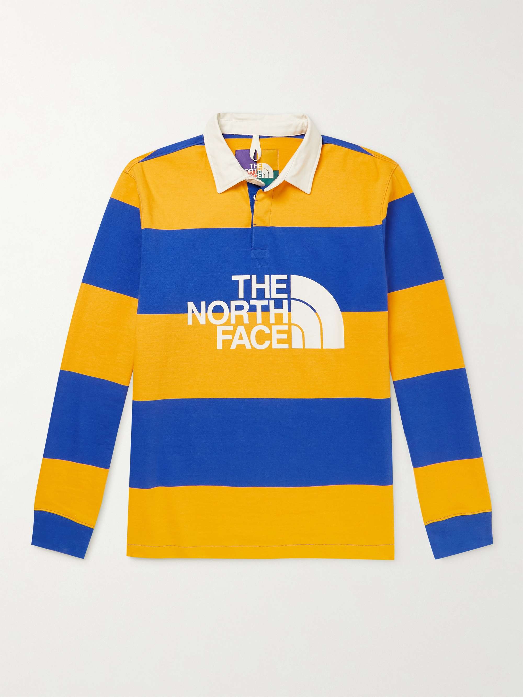 THE NORTH FACE Logo-Print Striped Organic Cotton-Jersey Rugby Polo Shirt
