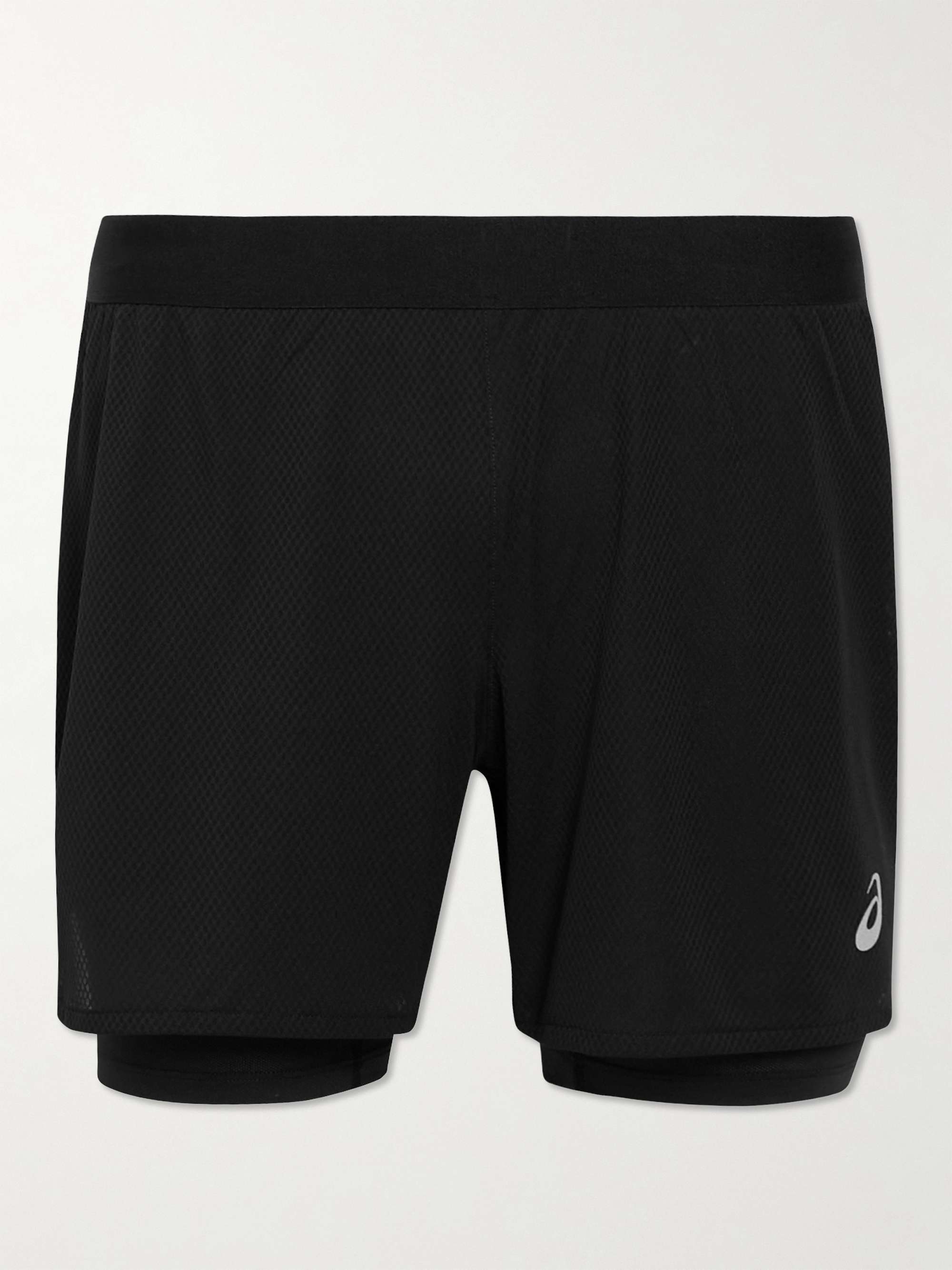 ASICS Ventilate 2-N-1 Mesh and Stretch-Jersey Shorts