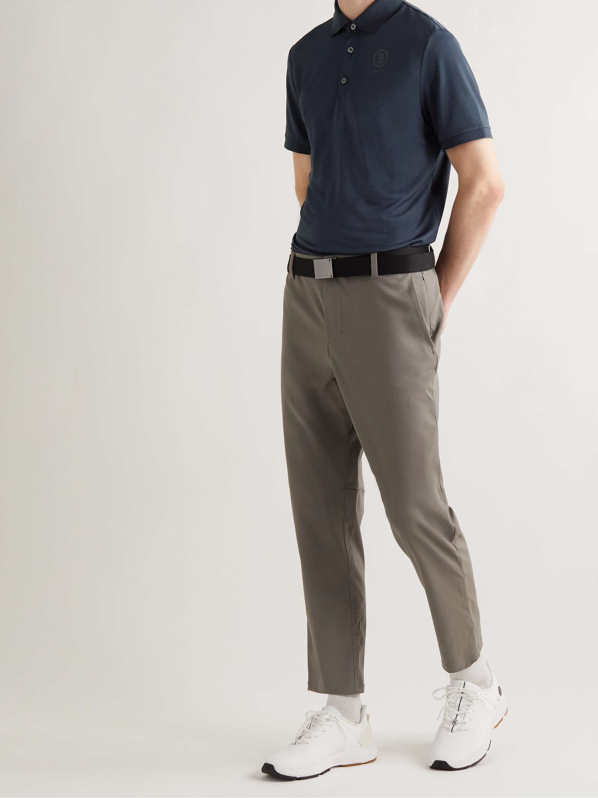 BOGNER Daniel Logo-Print Jersey Golf Polo Shirt