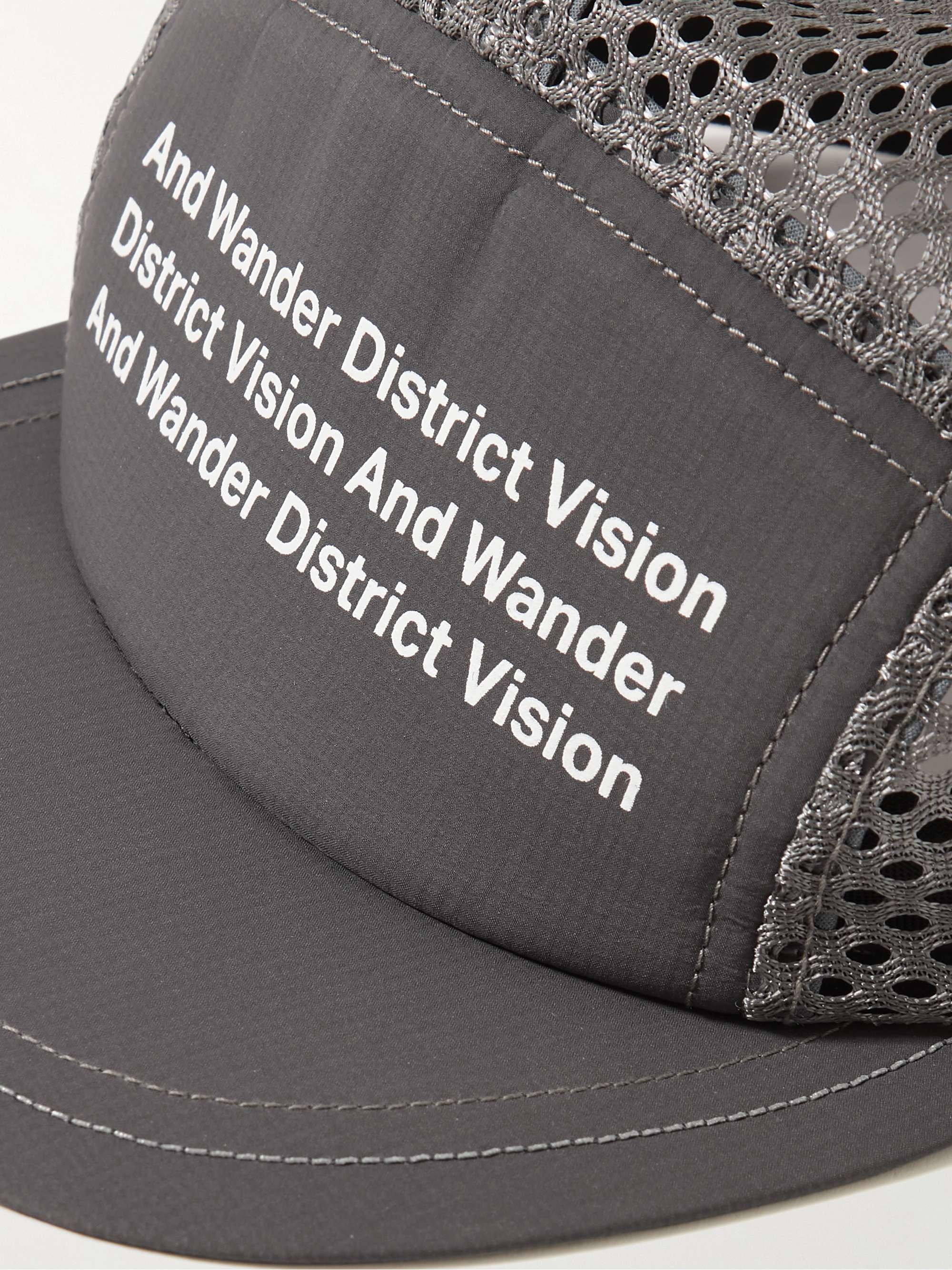 DISTRICT VISION + And Wander Logo-Print Mesh and Pertex Quantum Air Cap