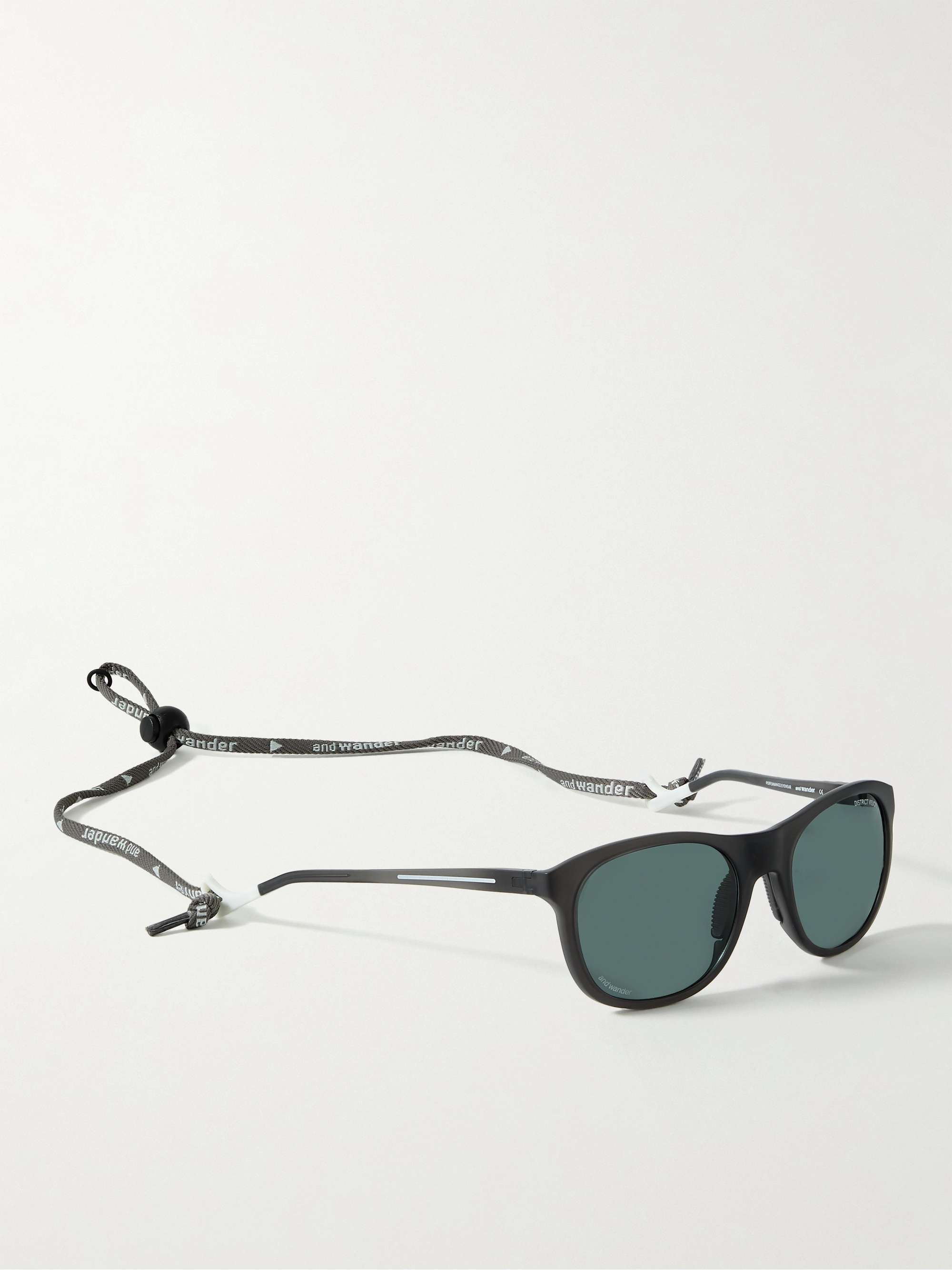 DISTRICT VISION + And Wander Nako Multisport D-Frame Acetate Sunglasses with Lanyard