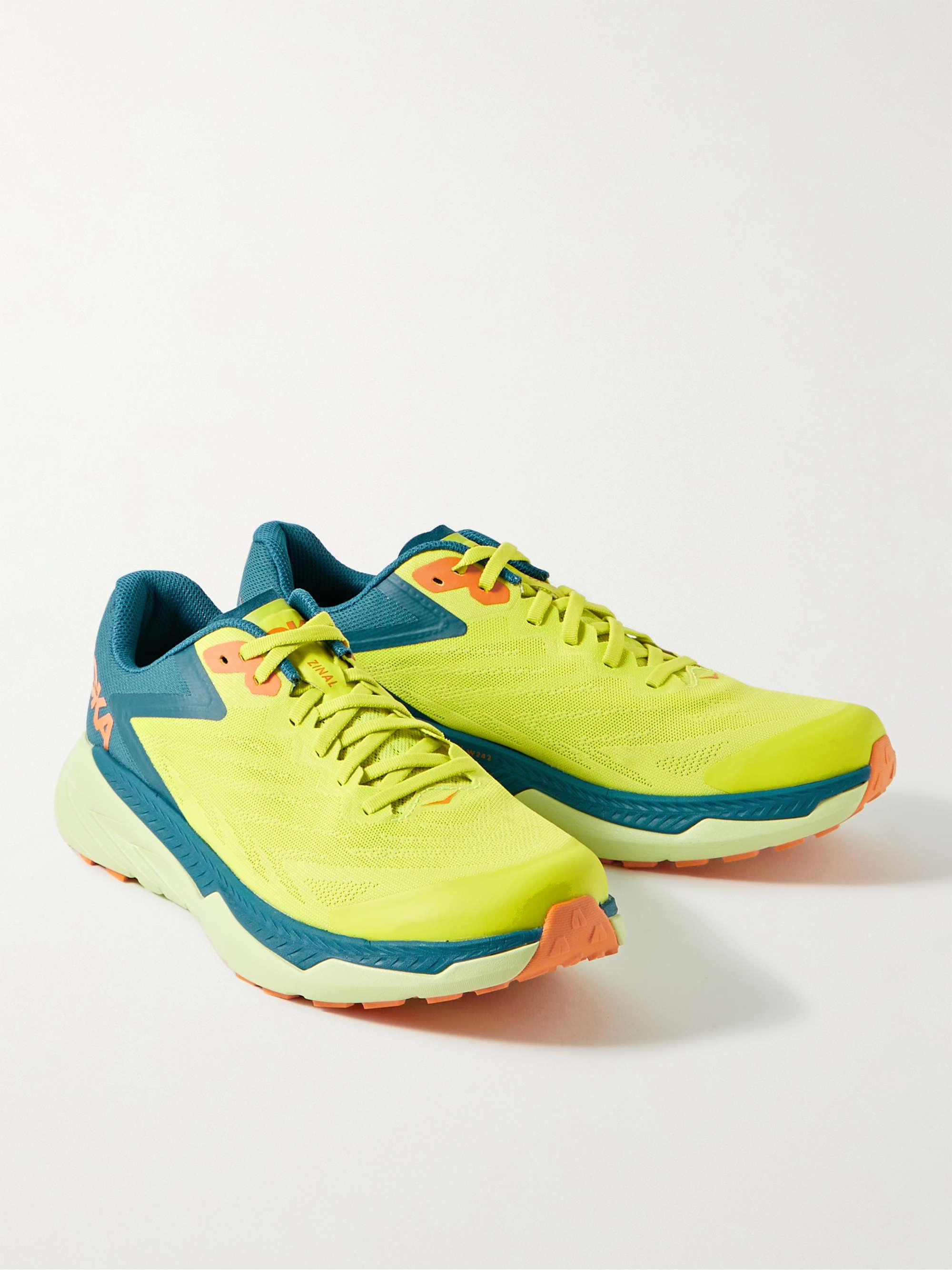 HOKA ONE ONE Zinal Rubber-Trimmed Mesh Running Sneakers