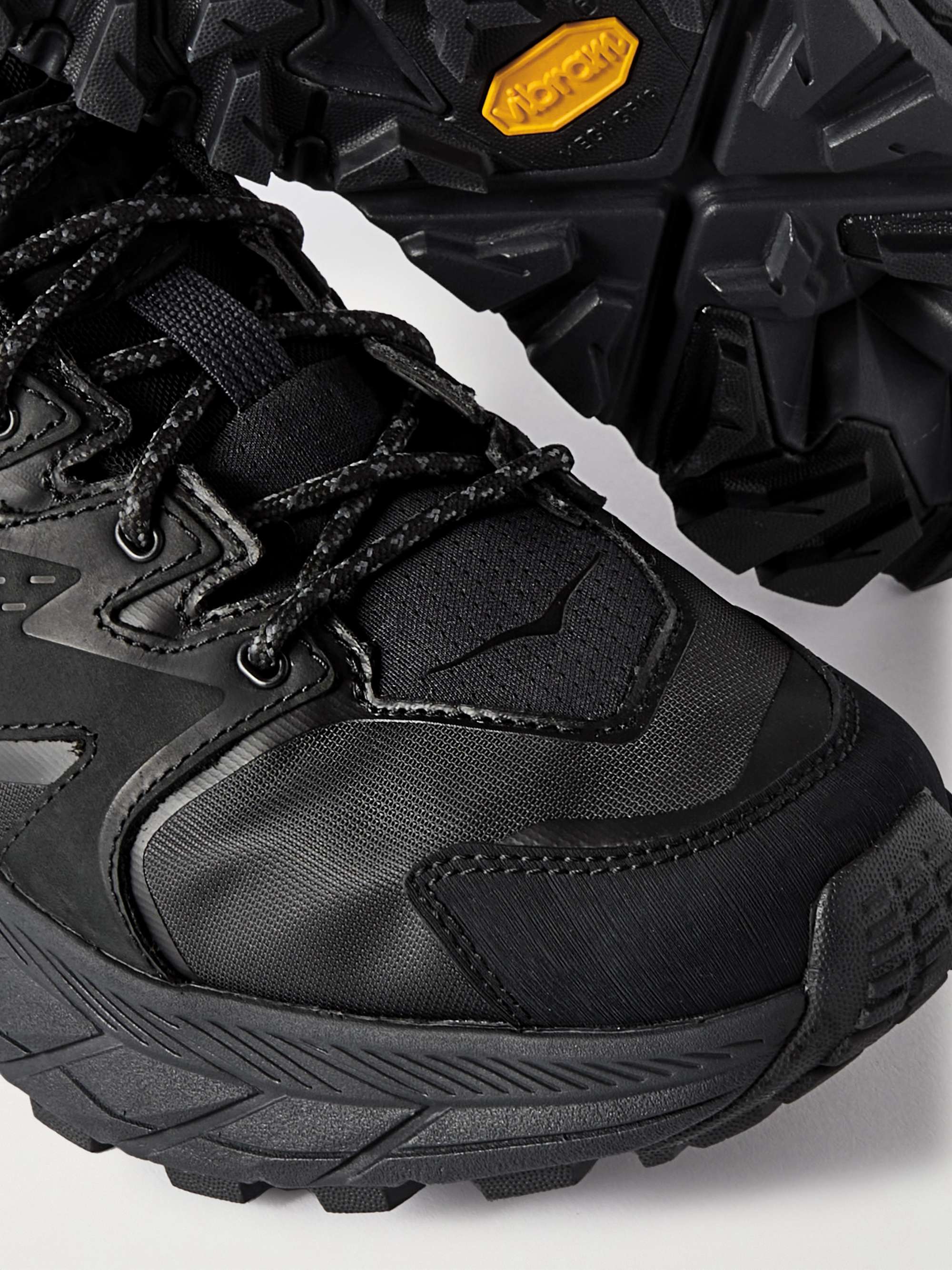 HOKA ONE ONE Anacapa Leather-Trimmed GORE-TEX Mesh Running Sneakers