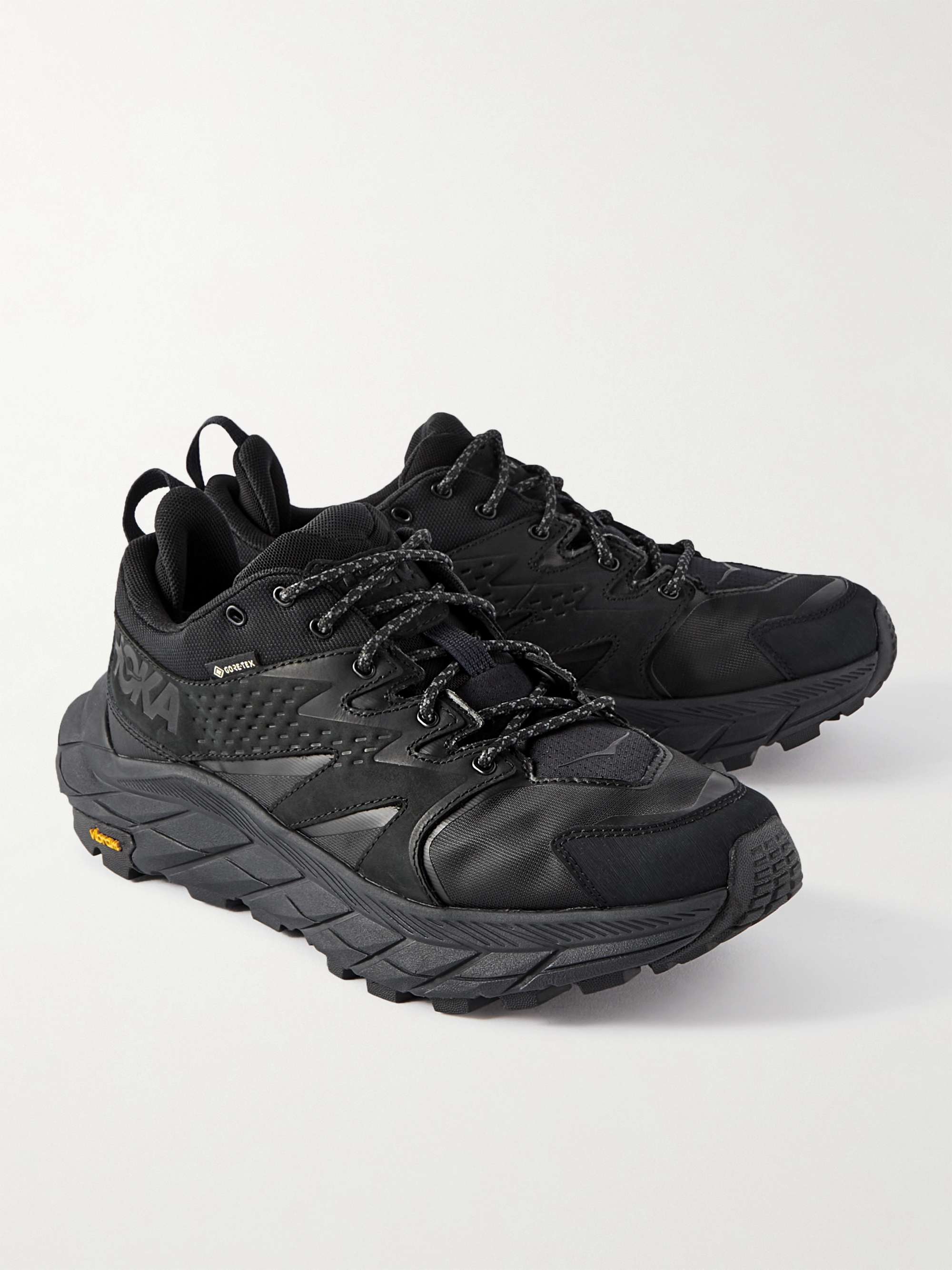 HOKA ONE ONE Anacapa Leather-Trimmed GORE-TEX Mesh Running Sneakers