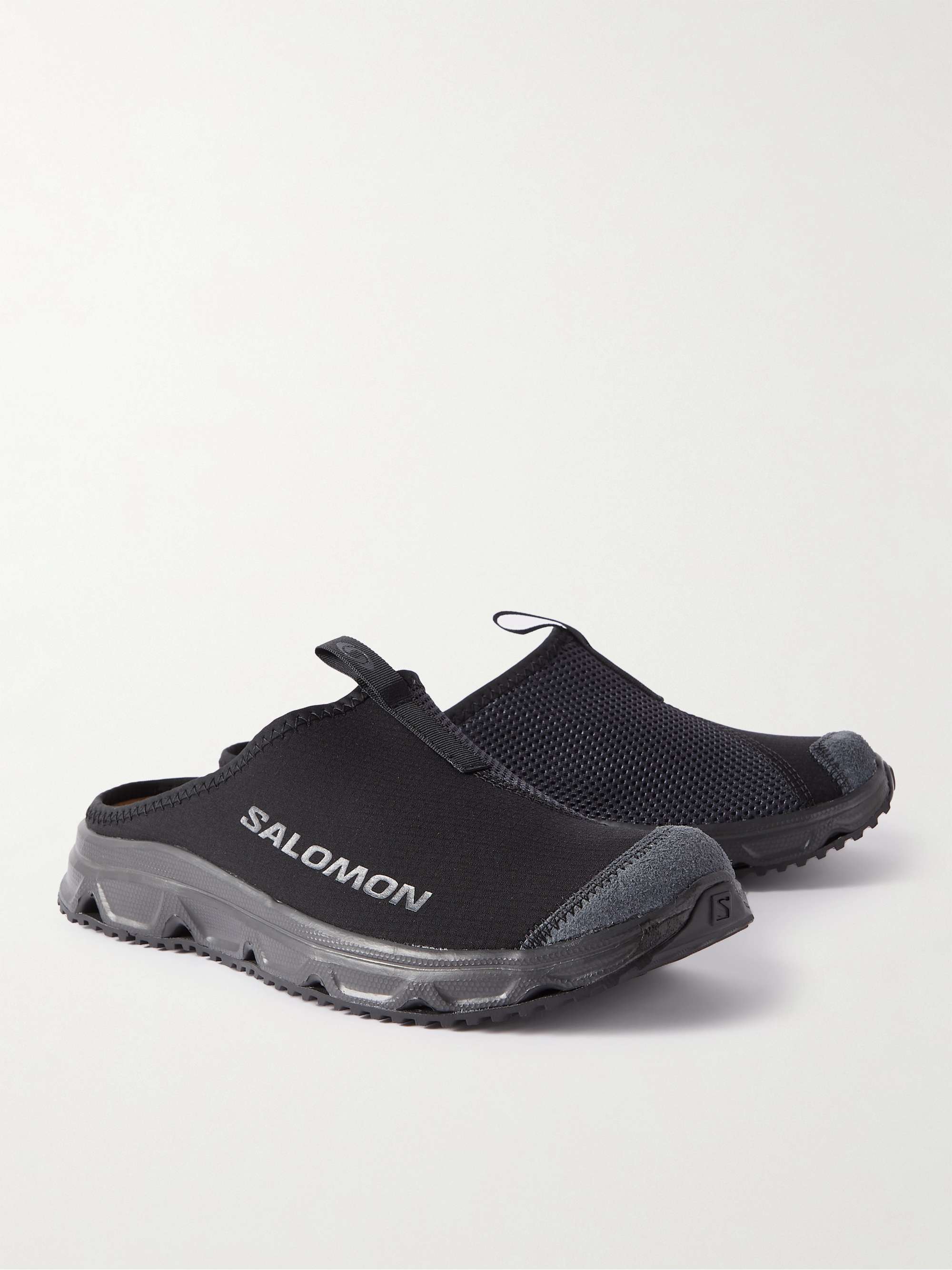 SALOMON RX Slide 3.0 Suede-Trimmed Mesh Slip-On Sneakers