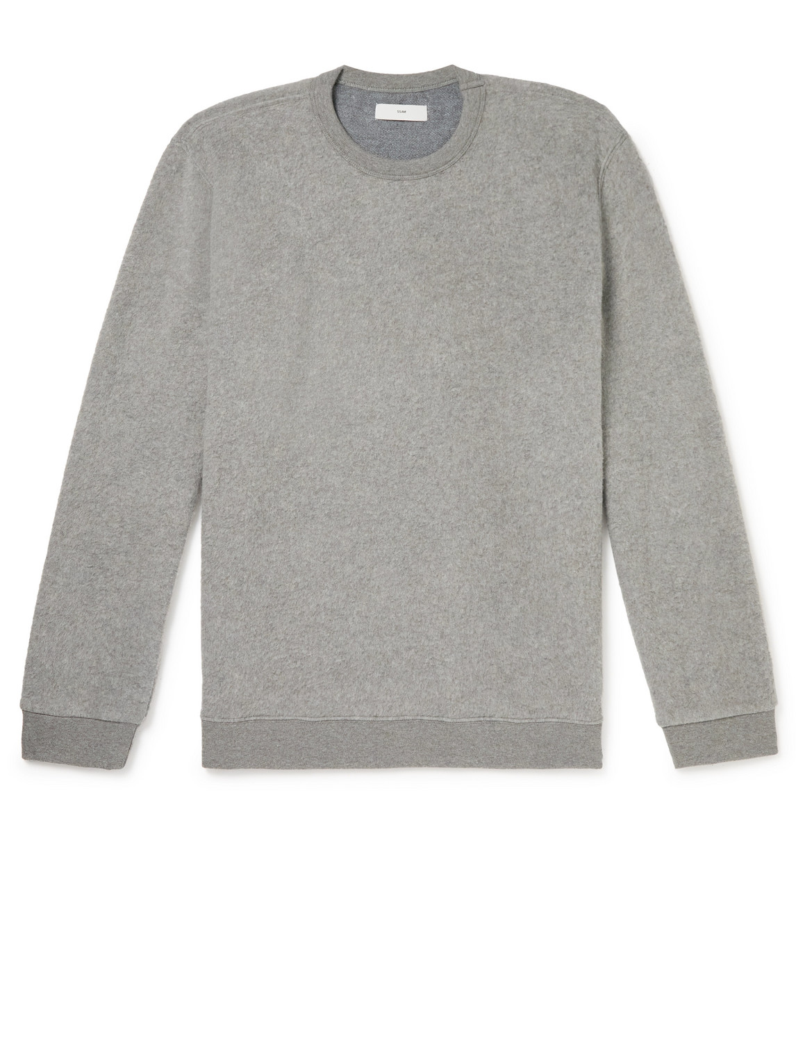 SSAM Andy Brushed Cotton and Camel Hair-Blend Sweatshirt