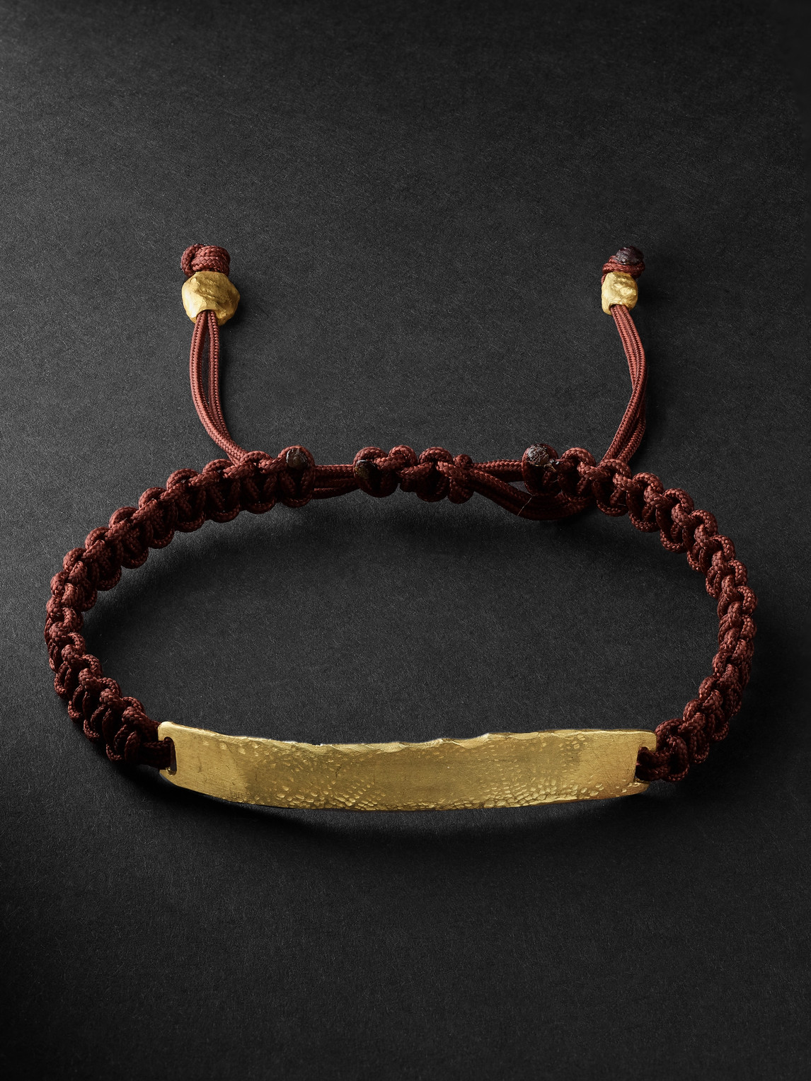 Elhanati Mezuzah Gold And Cord Bracelet