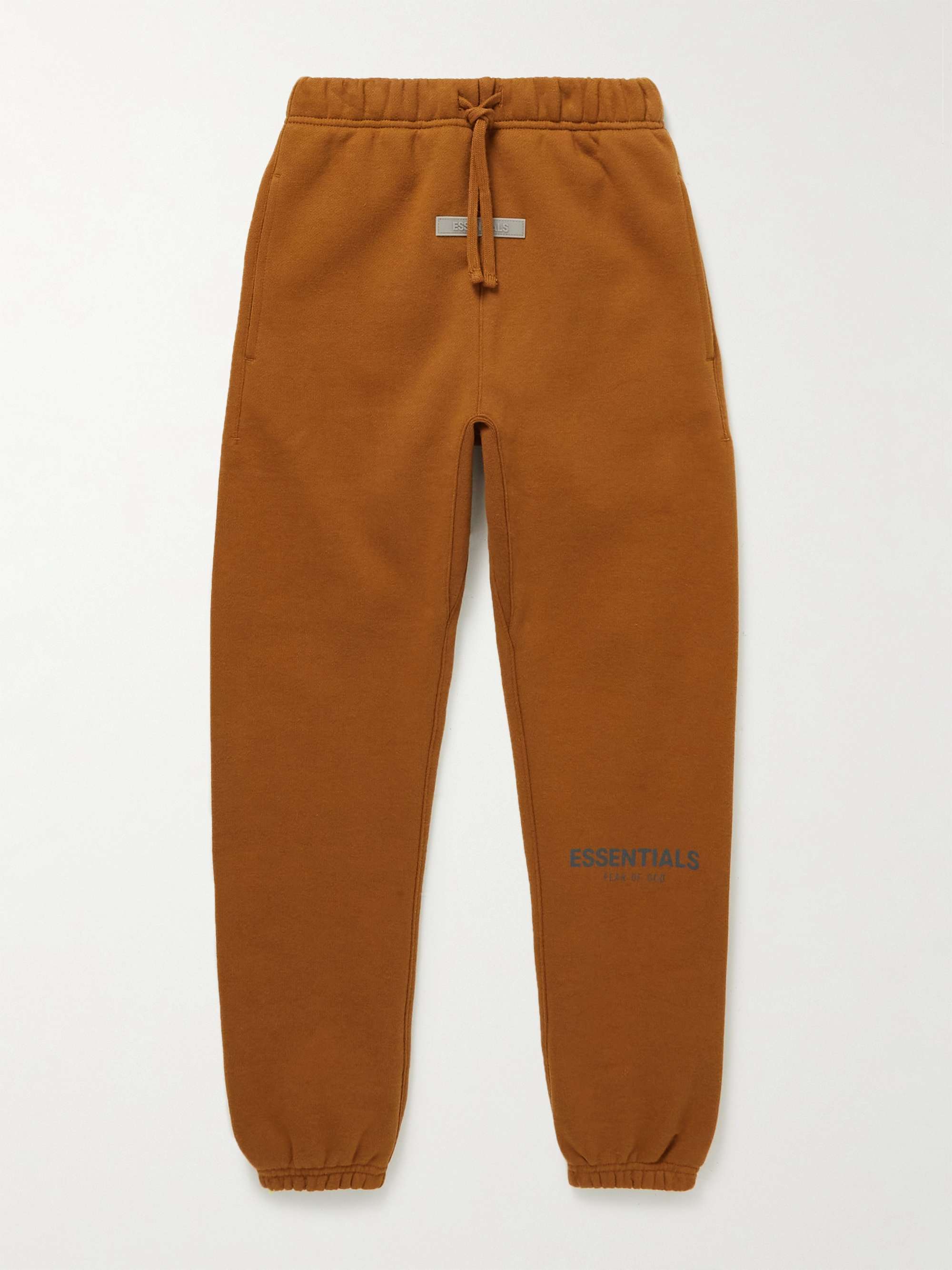피어오브갓 에센셜 키즈 스웻팬츠 FEAR OF GOD ESSENTIALS KIDS Logo-Print Cotton-Blend Jersey Drawstring Sweatpants,Brown