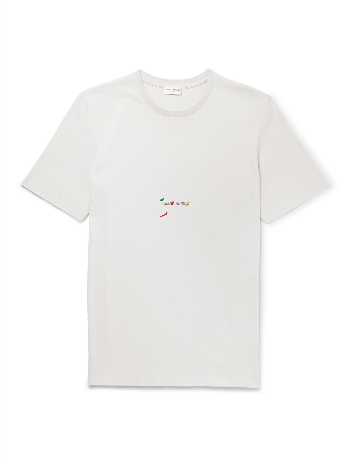 SAINT LAURENT Logo-Print Organic Cotton-Jersey T-Shirt